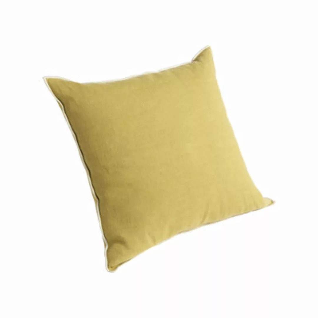 Kissen Outline textil gelb / 50 x 50 cm - Hay - Gelb günstig online kaufen