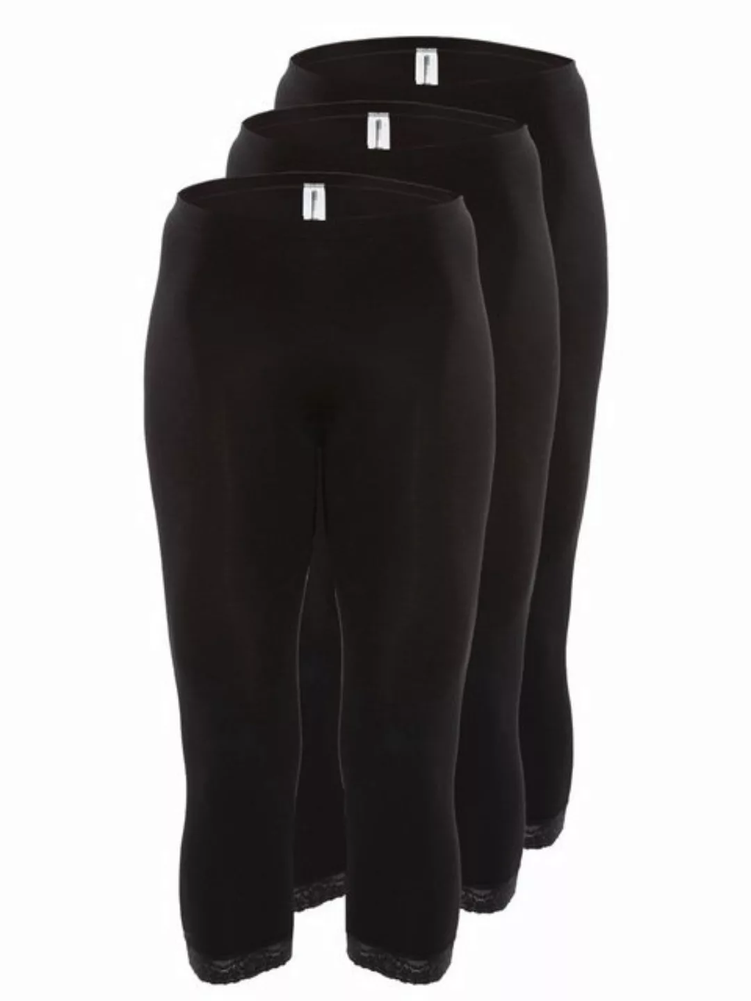 Pompadour Loungehose 3er Pack Leggings 3/4 lang Lacy-Peak (Packung, 3-tlg) günstig online kaufen