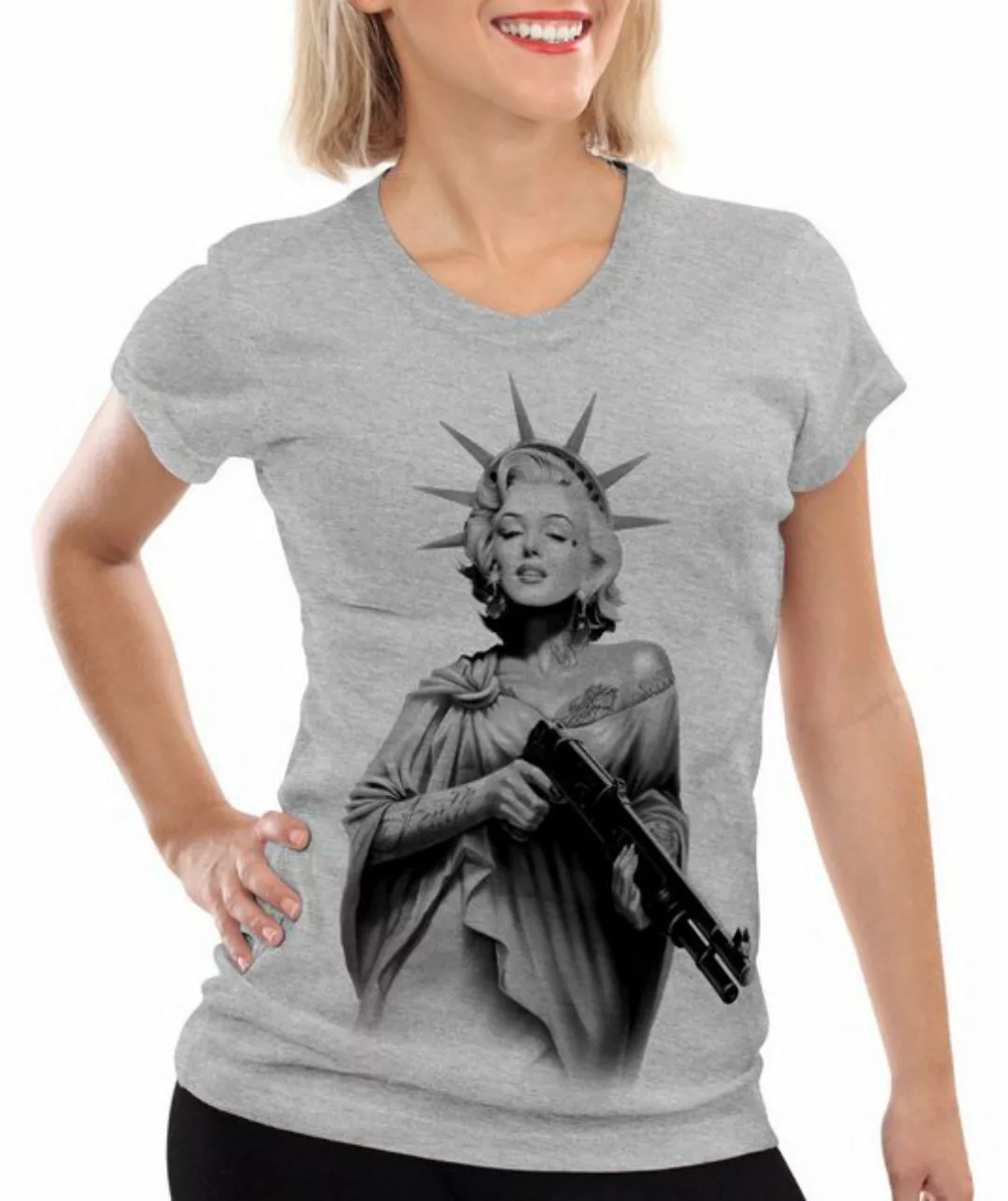 style3 T-Shirt Marilyn Monroe tattoo rock punk tätowiert usa biker inked ro günstig online kaufen