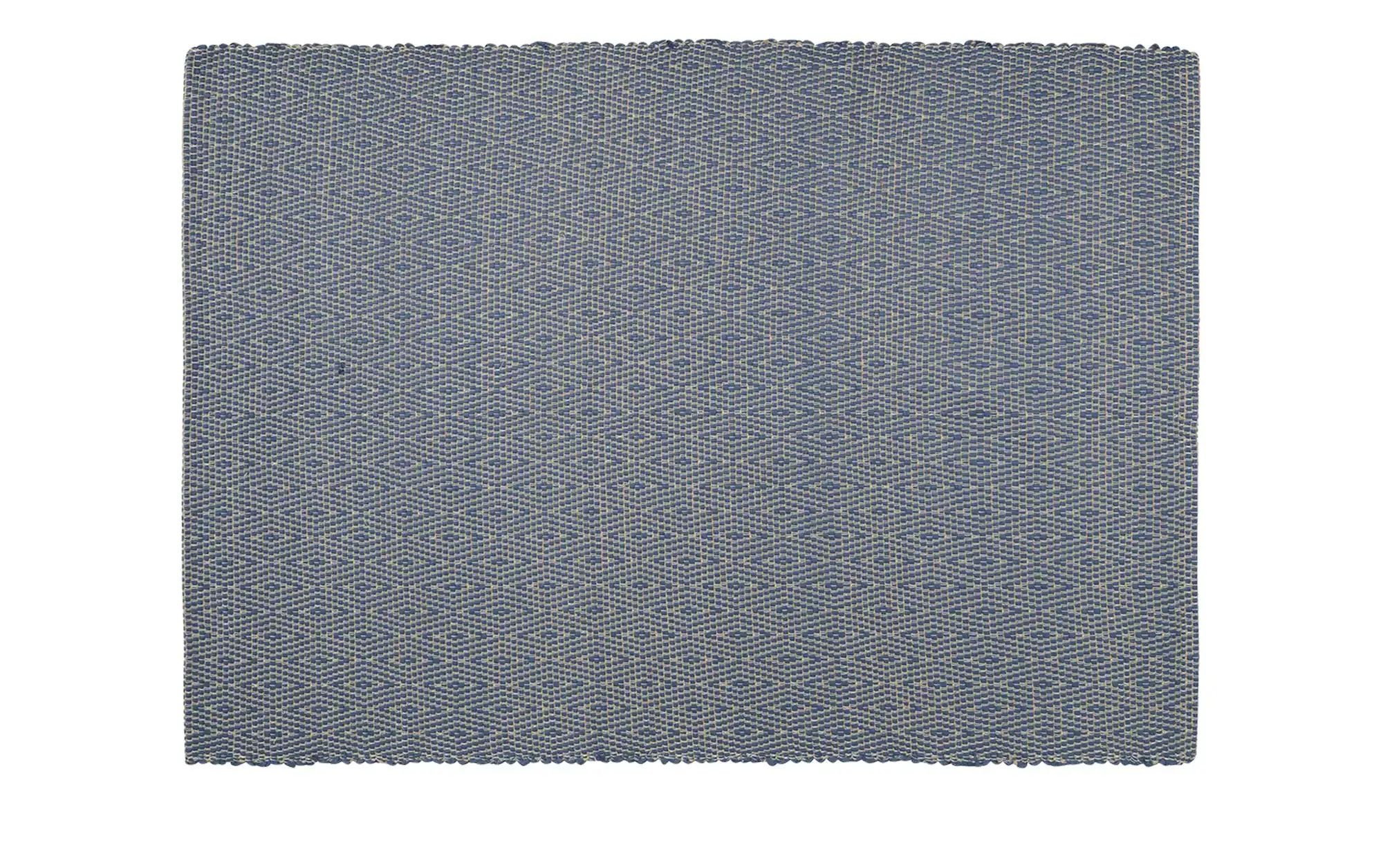 URBANARA Webteppich  Padrelo ¦ blau ¦ Synthetische Fasern,Jute ¦ Maße (cm): günstig online kaufen