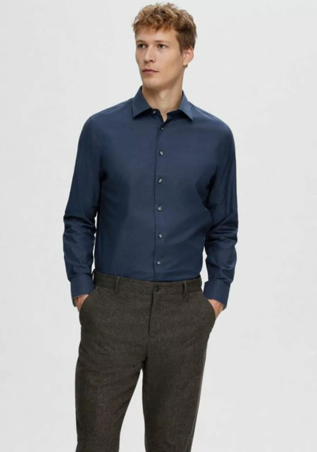 SELECTED HOMME Langarmhemd SLHSLIMSOHO-DETAIL SHIRT LS NOOS günstig online kaufen