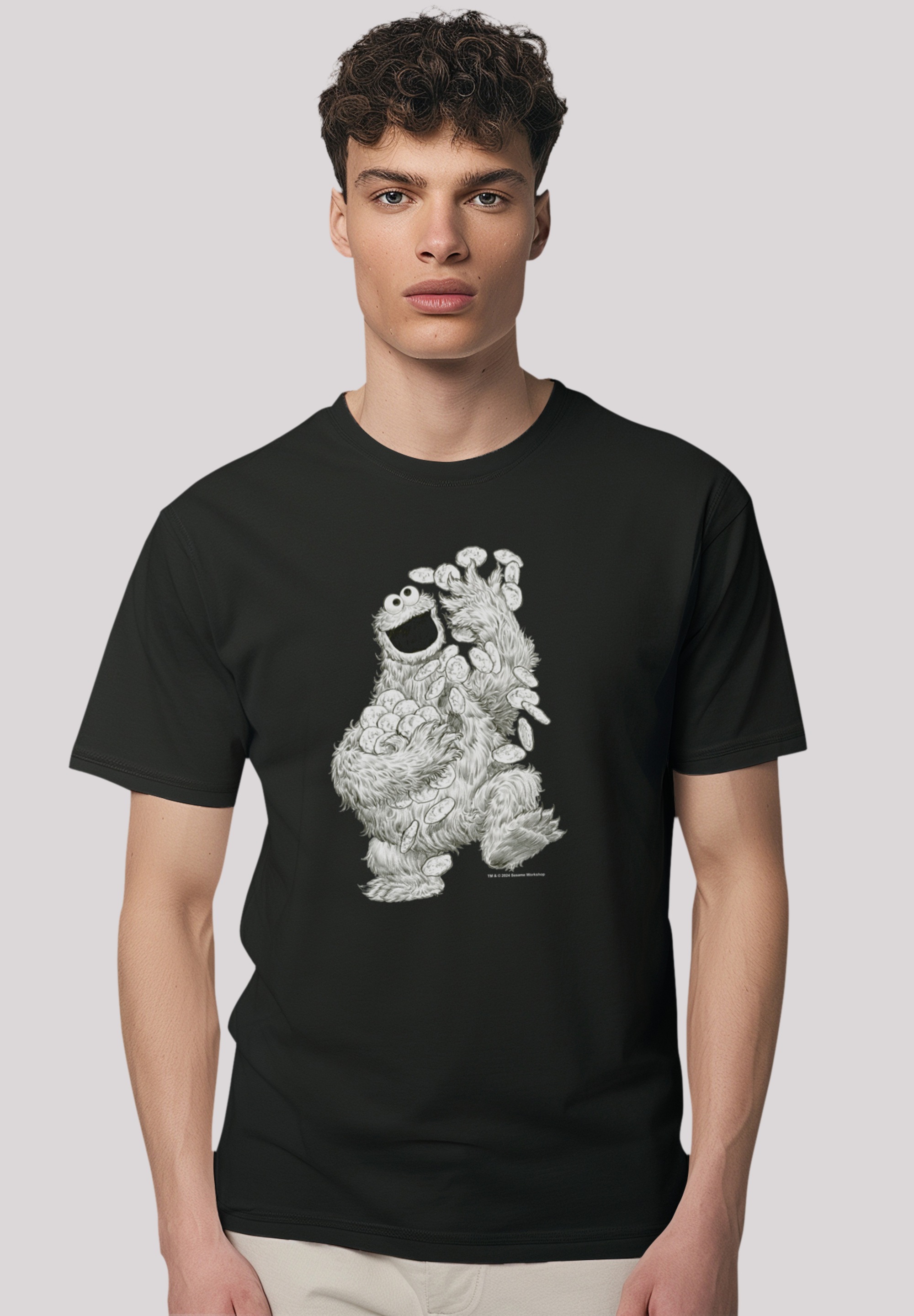 F4NT4STIC T-Shirt "Sesamstraße Cookie Monster Pencil Drawing", Premium Qual günstig online kaufen