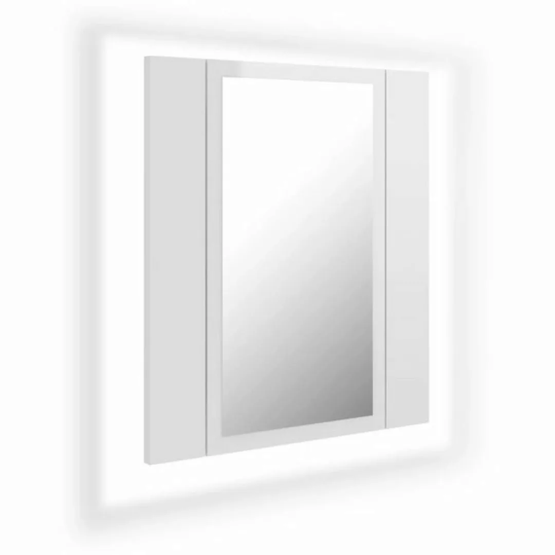 vidaXL Badezimmerspiegelschrank LED-Bad-Spiegelschrank Hochglanz-Weiß 40x12 günstig online kaufen