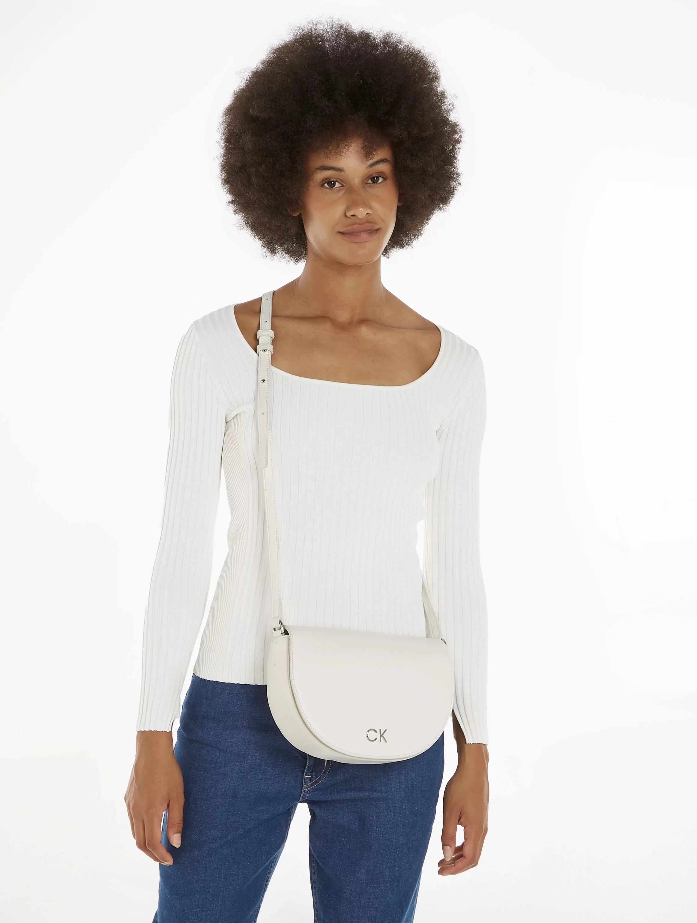 Calvin Klein Umhängetasche "CK DAILY SADDLE BAG PEBBLE", Handtasche Damen T günstig online kaufen