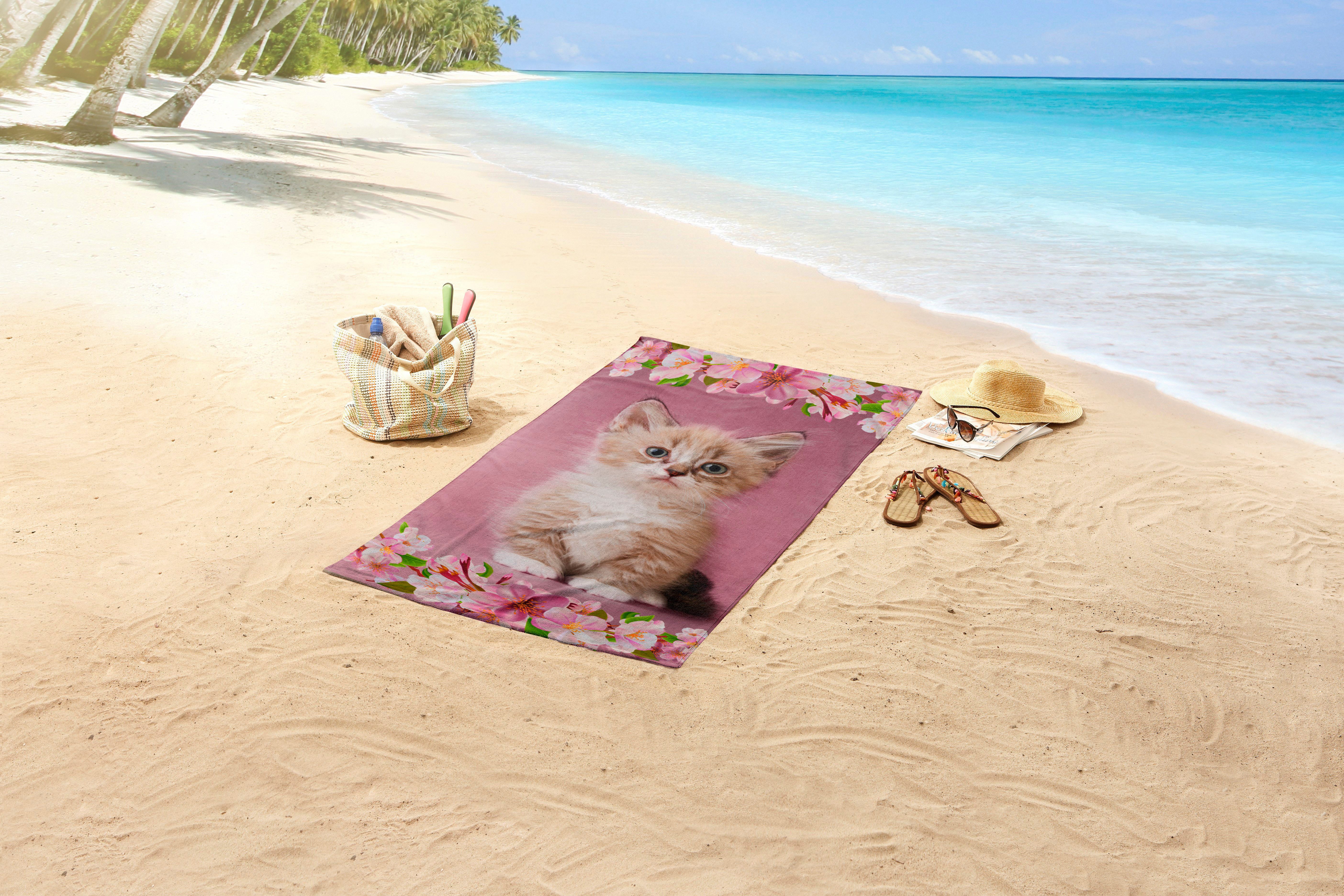 good morning Strandtuch Look, Velours (Packung, günstig online kaufen