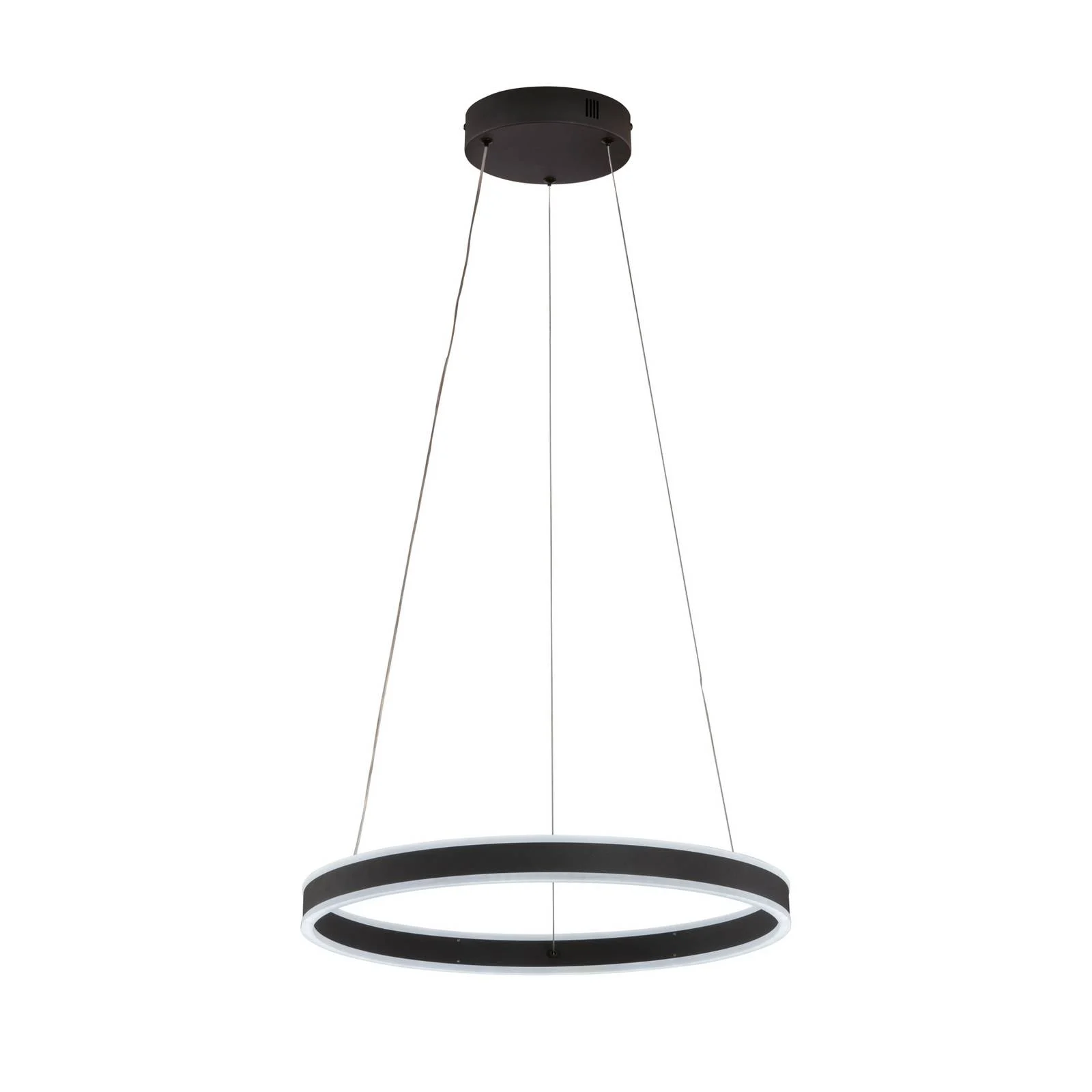 LED-Hängeleuchte Sirko, Ø 50 cm, sandschwarz, Metall, CCT günstig online kaufen