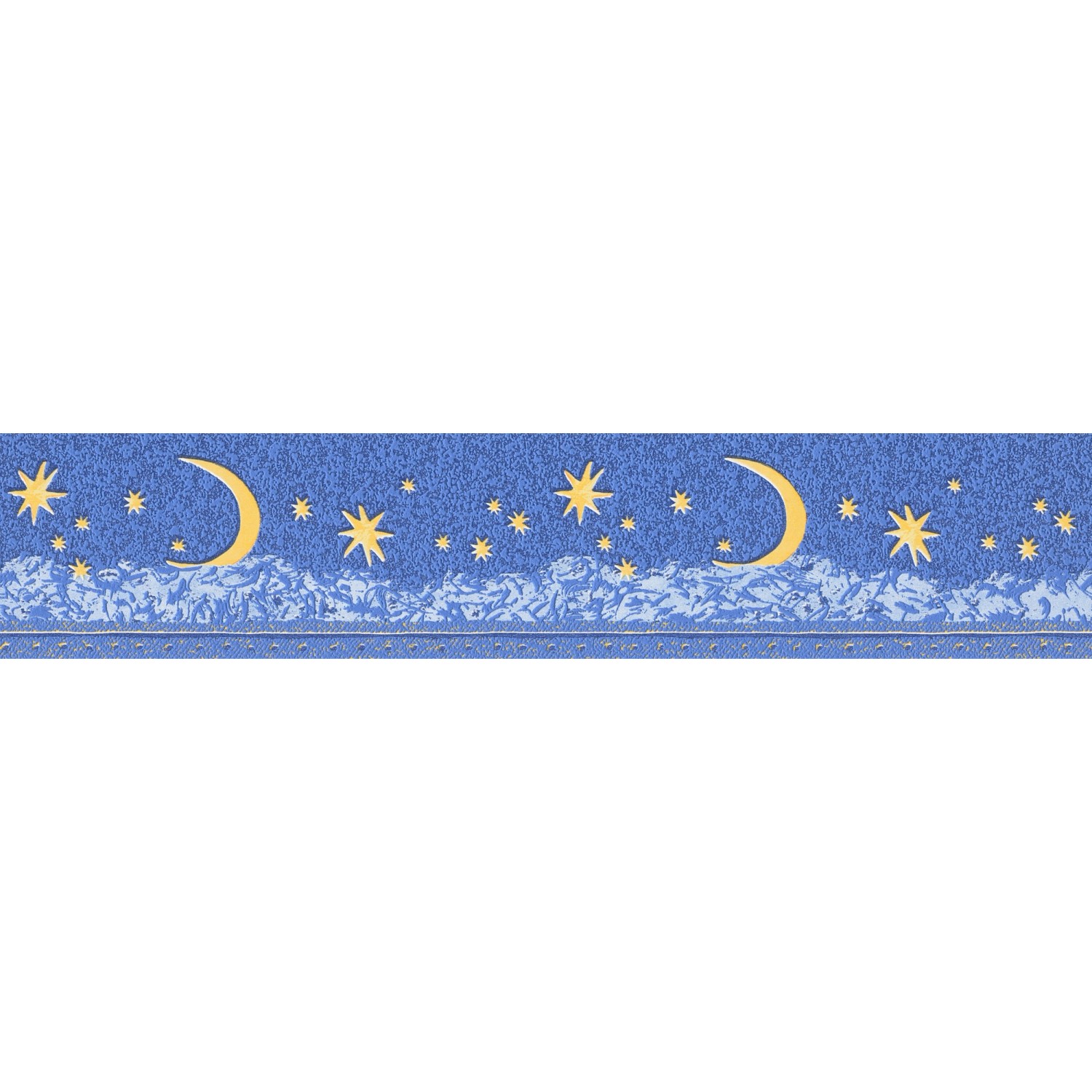 Bricoflor Blaue Bordüre mit Sternen und Mond Schlafzimmer und Kinderzimmer günstig online kaufen