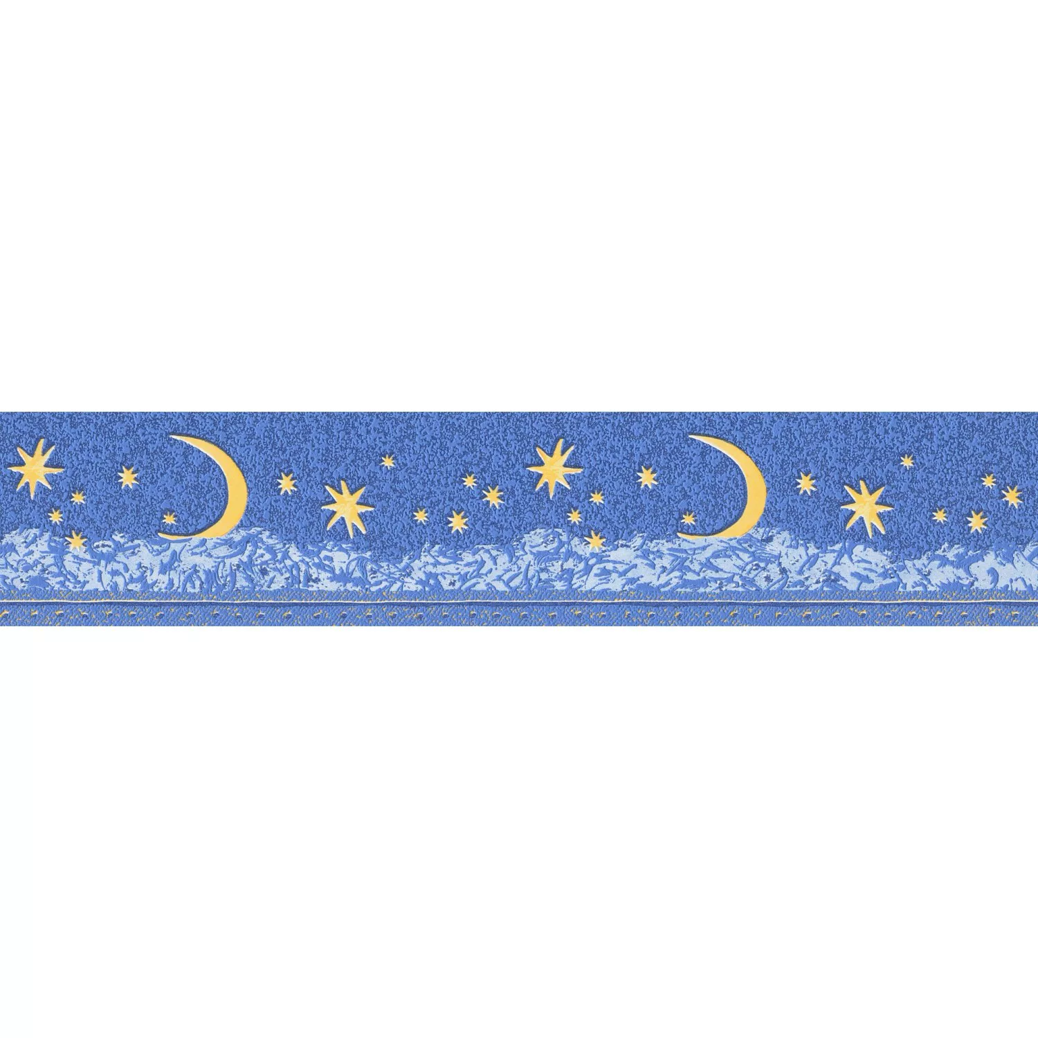 Bricoflor Blaue Bordüre mit Sternen und Mond Schlafzimmer und Kinderzimmer günstig online kaufen