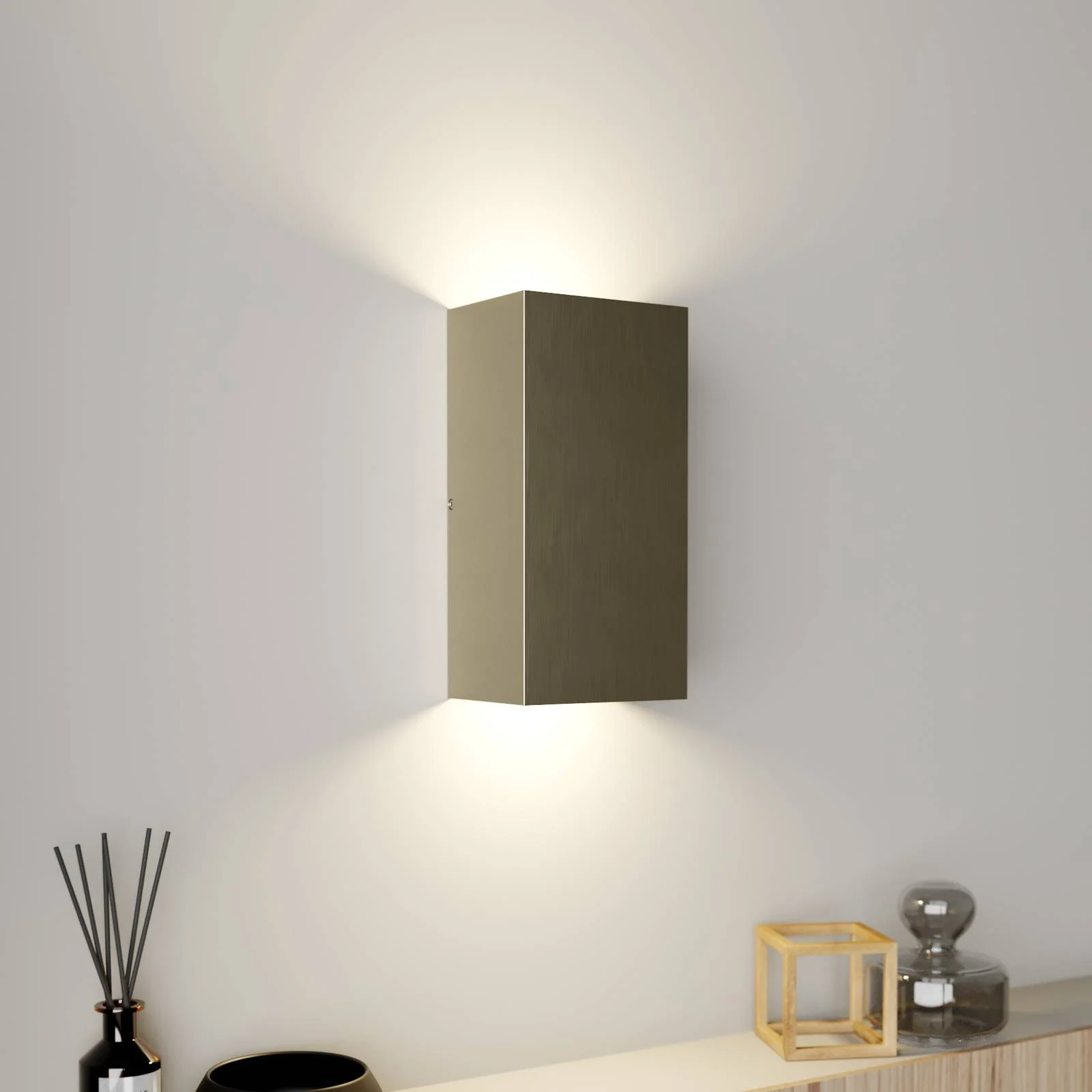 Quitani LED-Wandleuchte Mira, nickel matt, 7 cm günstig online kaufen