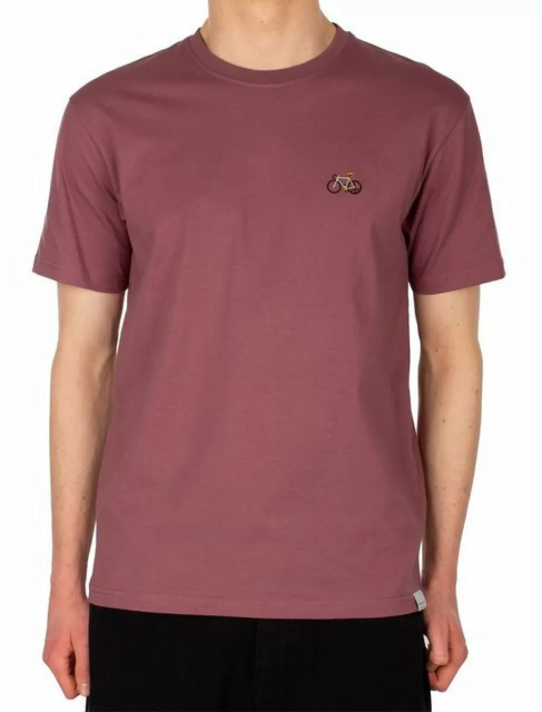 iriedaily T-Shirt - Kurzarm Shirt einfarbig - Peaceride Emb Tee [plum] günstig online kaufen