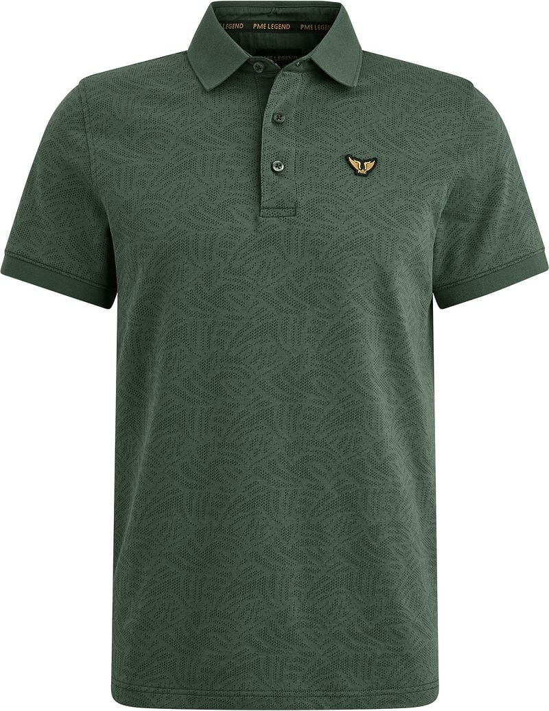 PME Legend Poloshirt Jacquard Jersey Olivgrün - Größe XL günstig online kaufen