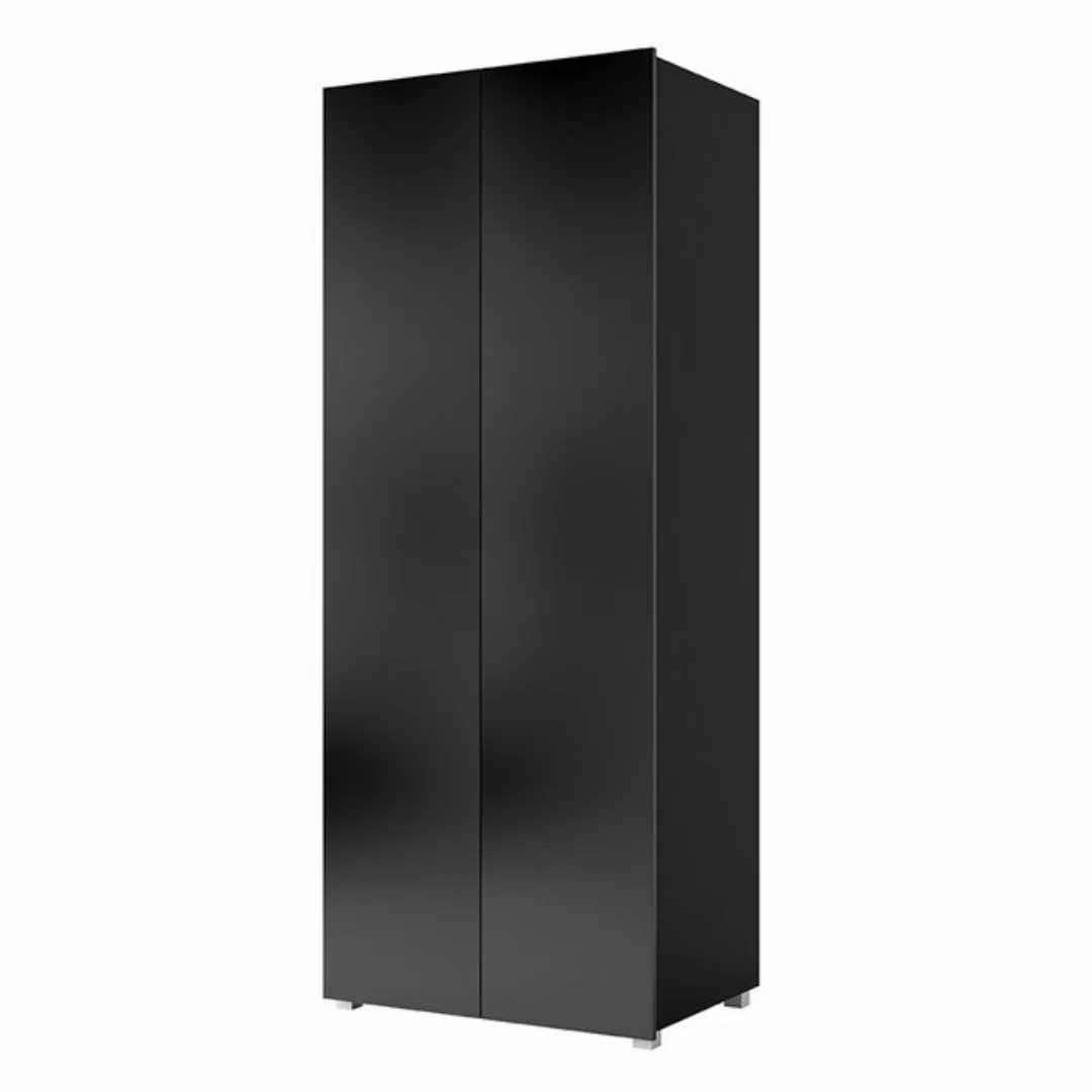 Lomadox Kleiderschrank CAIRNS-132 in schwarz Hochglanz, Modern, grifflos günstig online kaufen