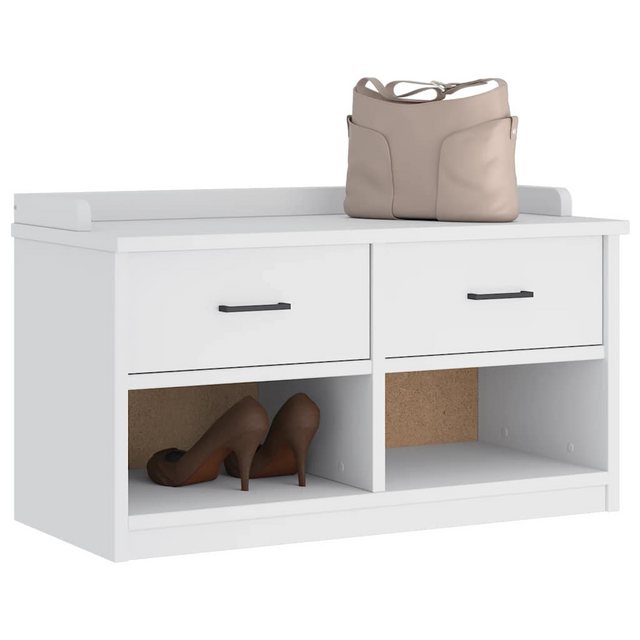 vidaXL Schuhschrank Flurbank SANDNES Weiß 87x40x50 cm Massivholz Kiefer günstig online kaufen