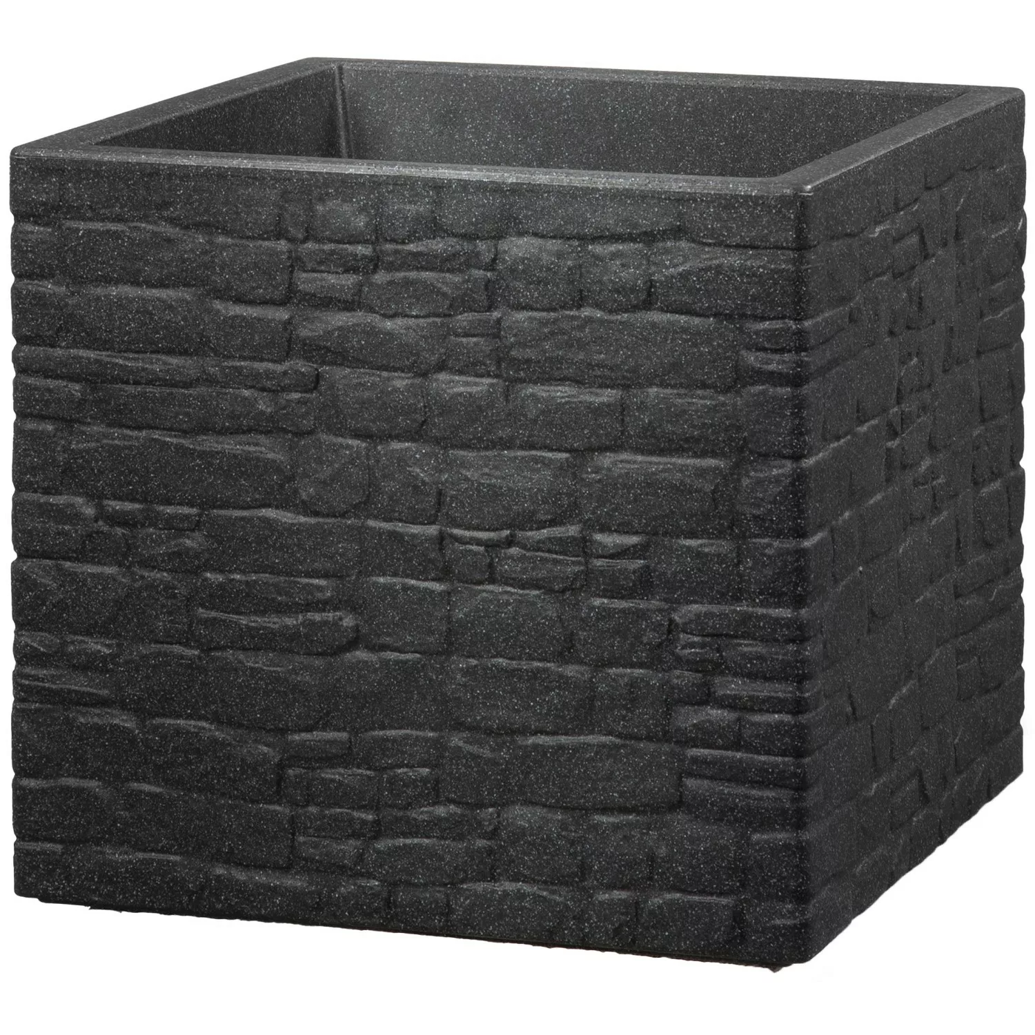 Scheurich Pflanzgefäß Muretto 28,5 x 28,5 cm in Stony Black günstig online kaufen