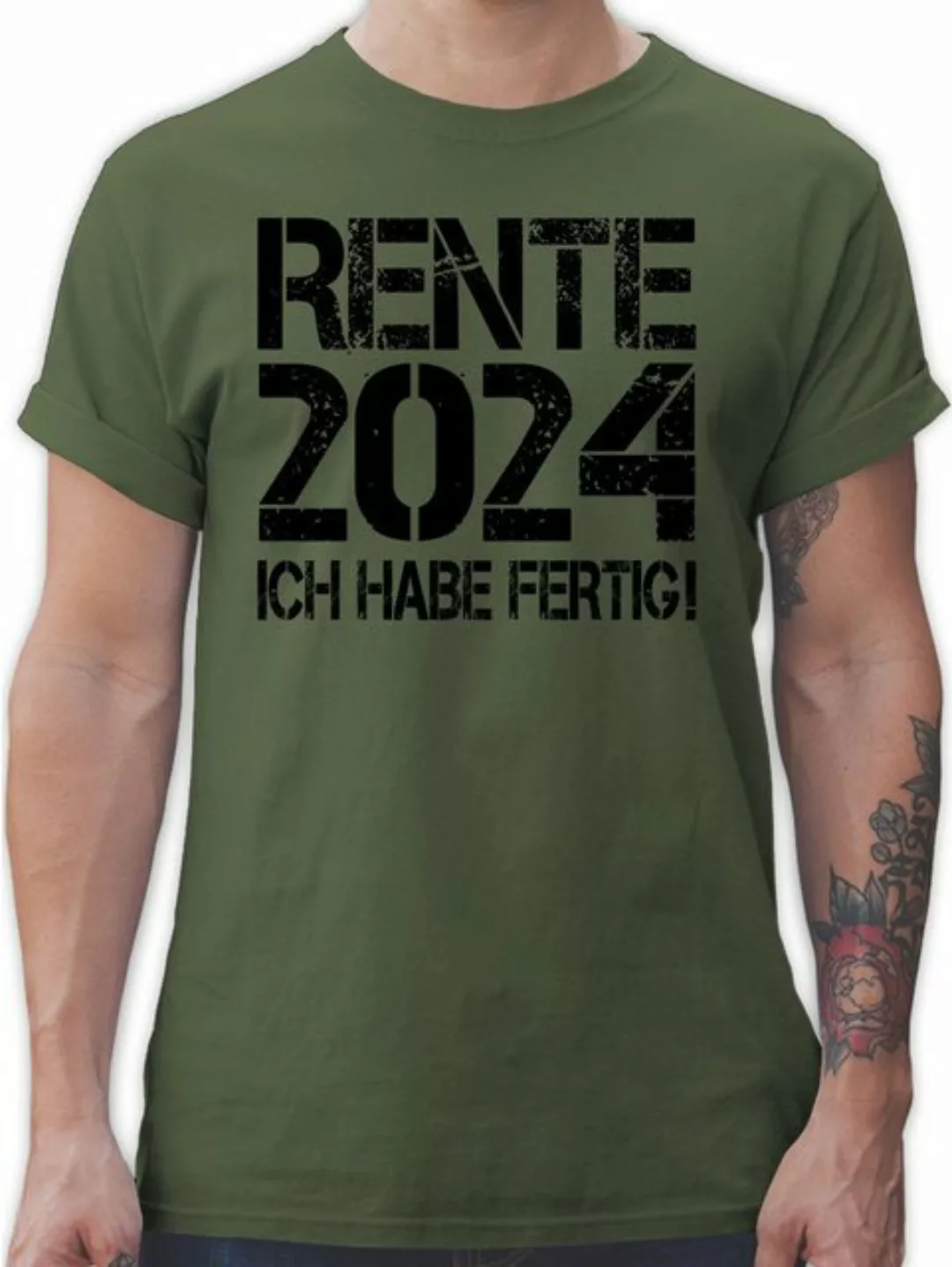 Shirtracer T-Shirt Rente 2024 - schwarz Rentner Rente günstig online kaufen