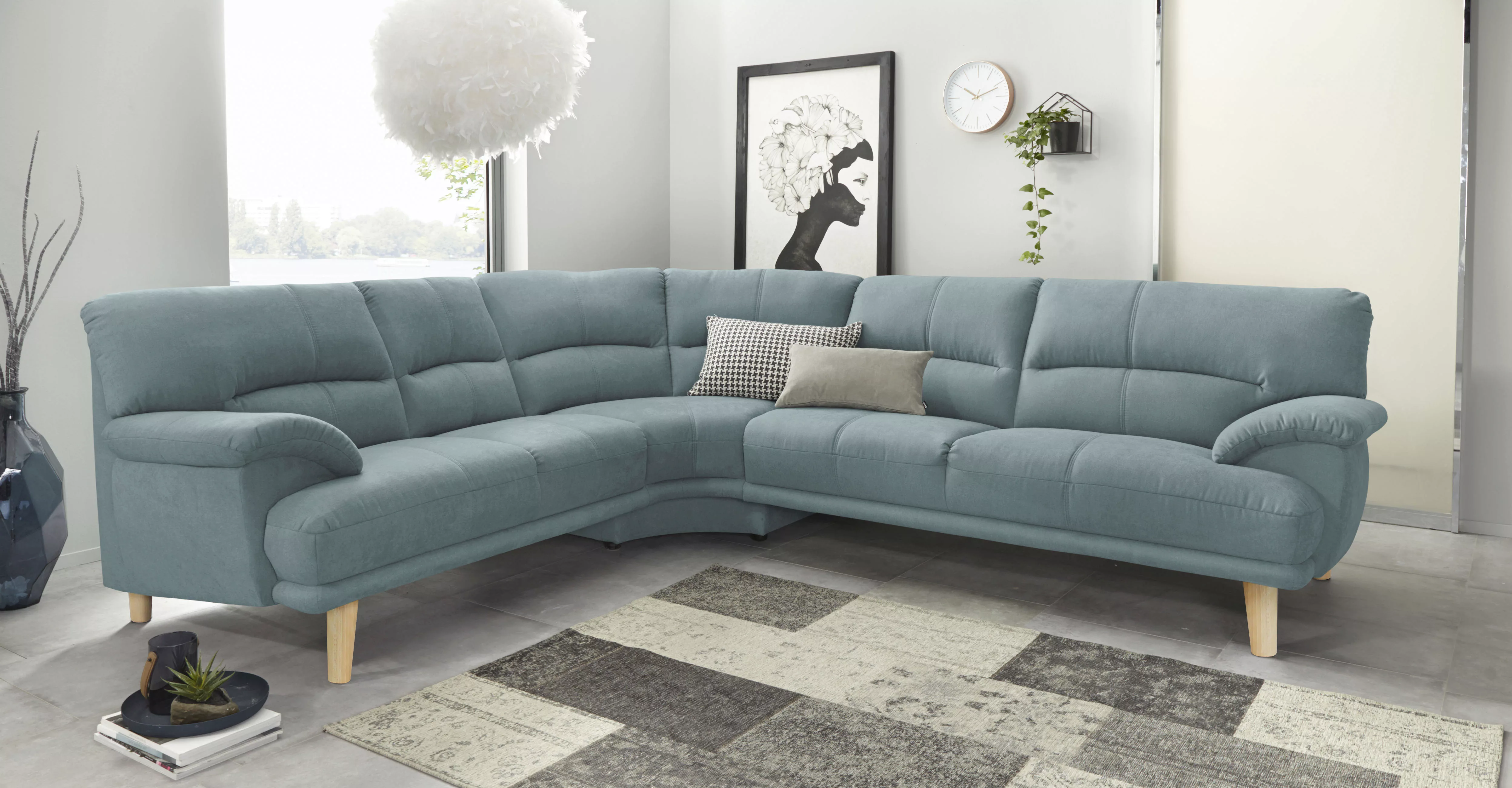 TRENDMANUFAKTUR Polsterecke "Cecilia, italienisches Designsprache, modern u günstig online kaufen