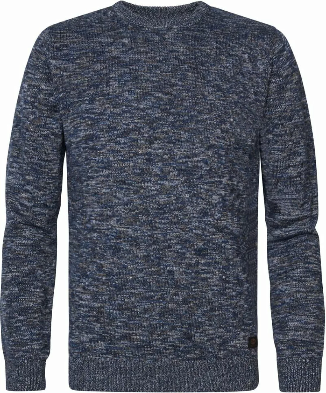 Petrol Pullover Melange Navy - Größe L günstig online kaufen