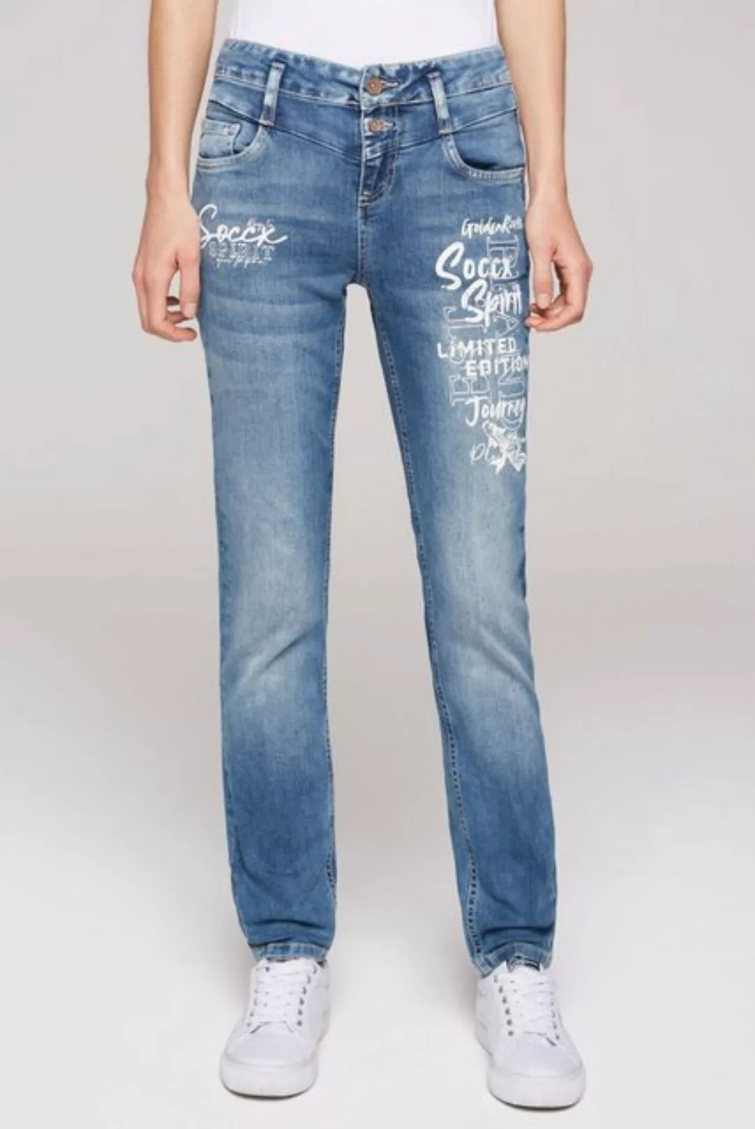 SOCCX Slim-fit-Jeans, mit normaler Leibhöhe günstig online kaufen