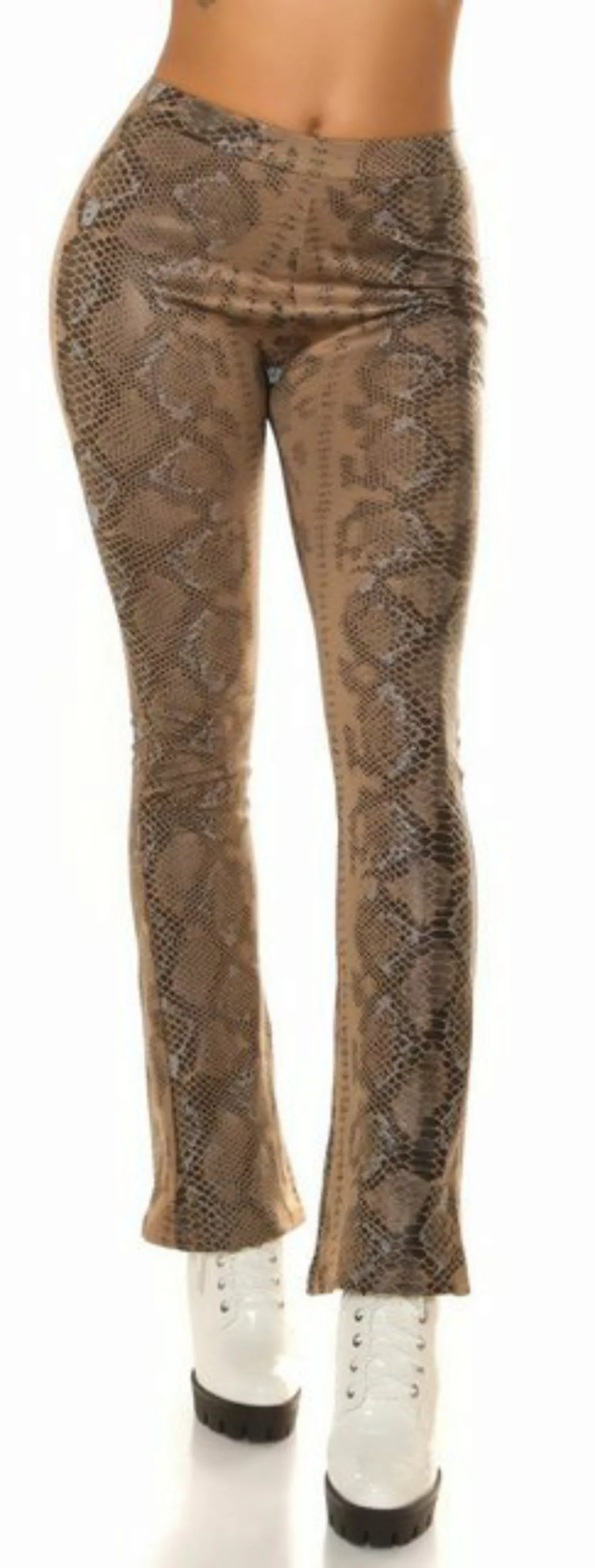 Koucla Schlaghose mit Snake-Print, Leggings Damenhose günstig online kaufen