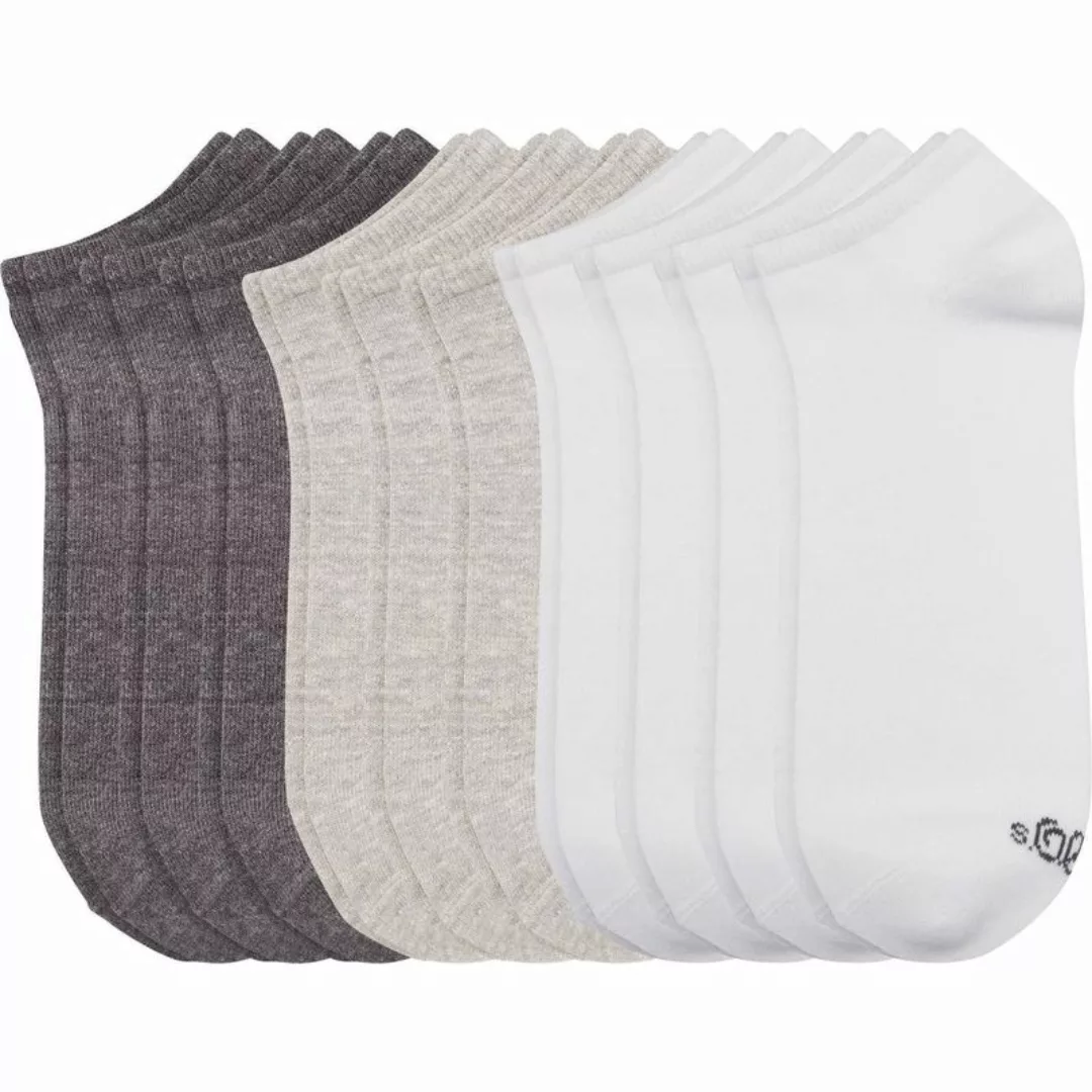 s.Oliver Unisex Socken, 10er Pack - Sneaker, einfarbig Weiß/Grau 43-46 günstig online kaufen