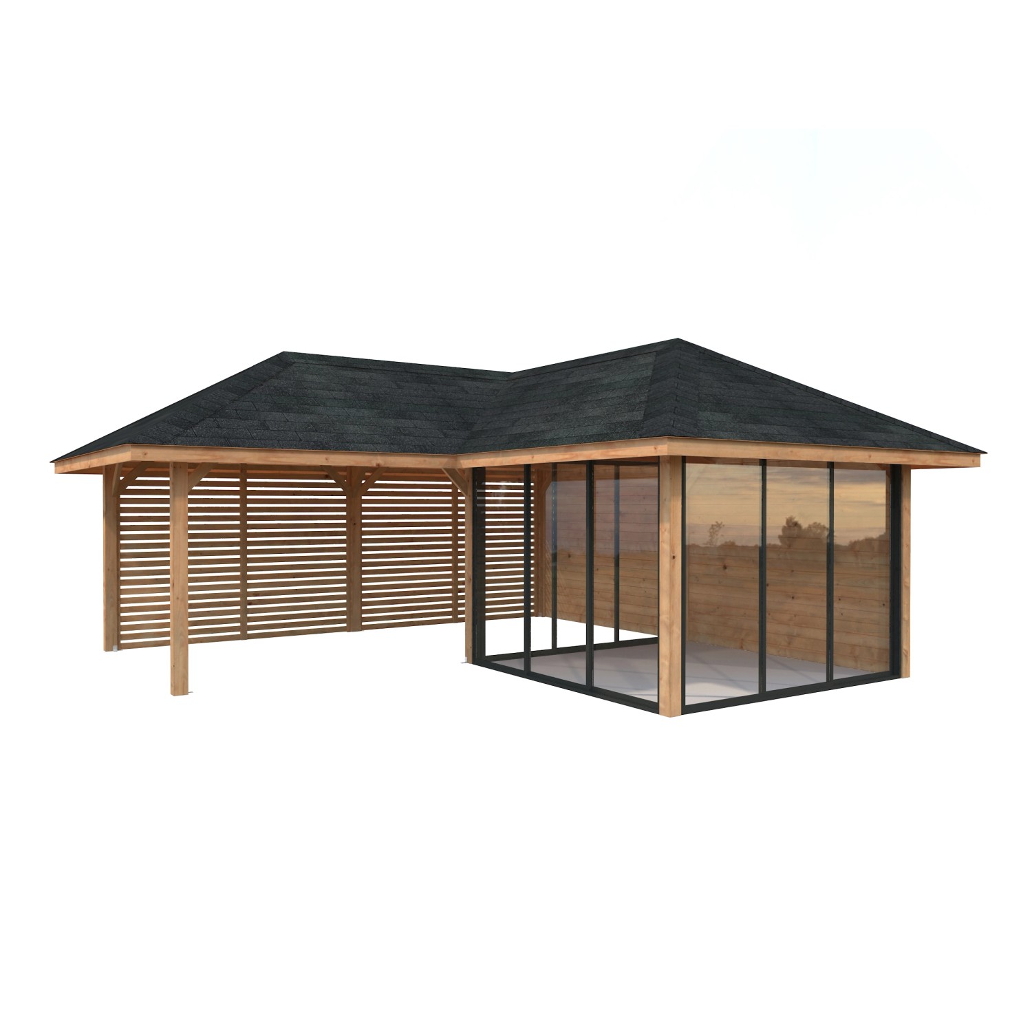 Palmako Pavillon Bianca Set211 Slide Braun Tauchgrundiert 588 cm x 588 cm F günstig online kaufen