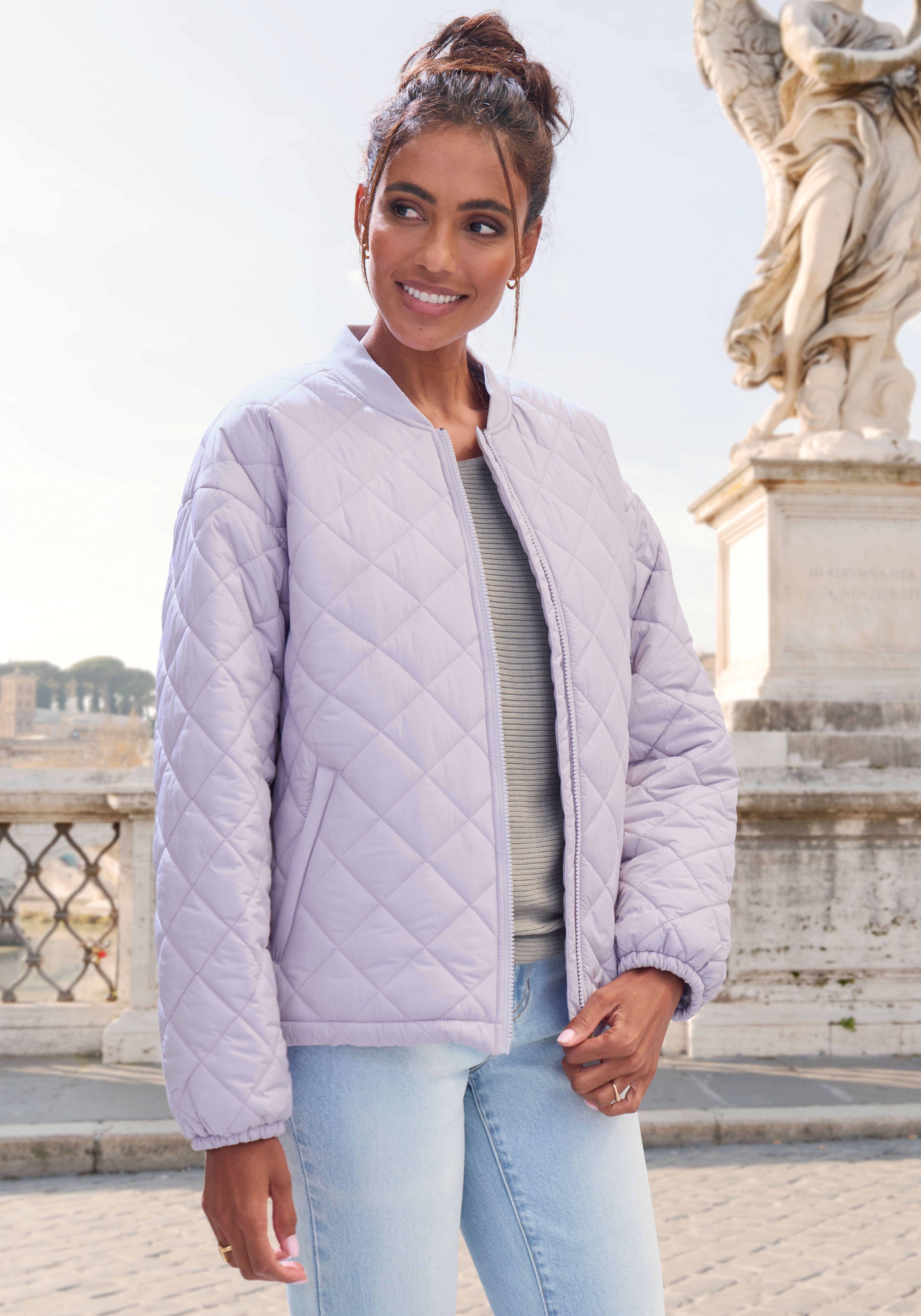 French Connection Steppjacke, mit geripptem Stehkragen günstig online kaufen