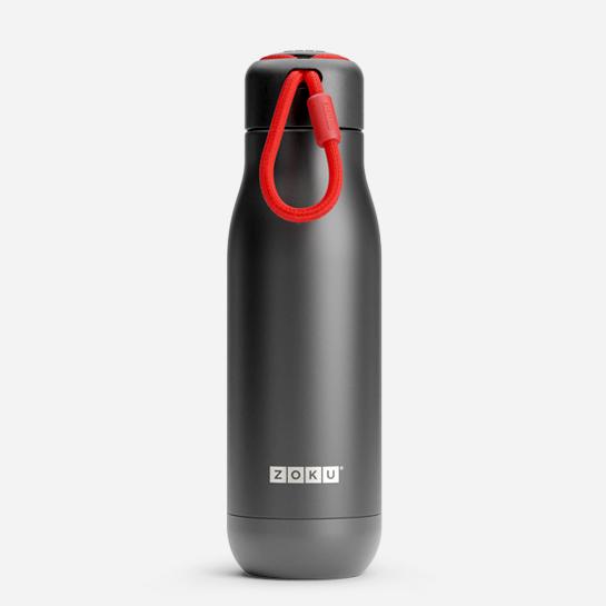 Edelstahl Trinkflasche 350ml Black günstig online kaufen