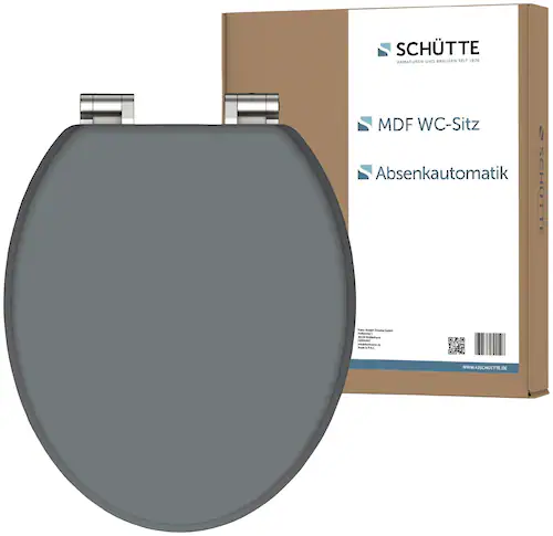 WC-Sitz SPIRIT GREY grau MDF B/H/T: ca. 37,5x5,5x43,5 cm günstig online kaufen