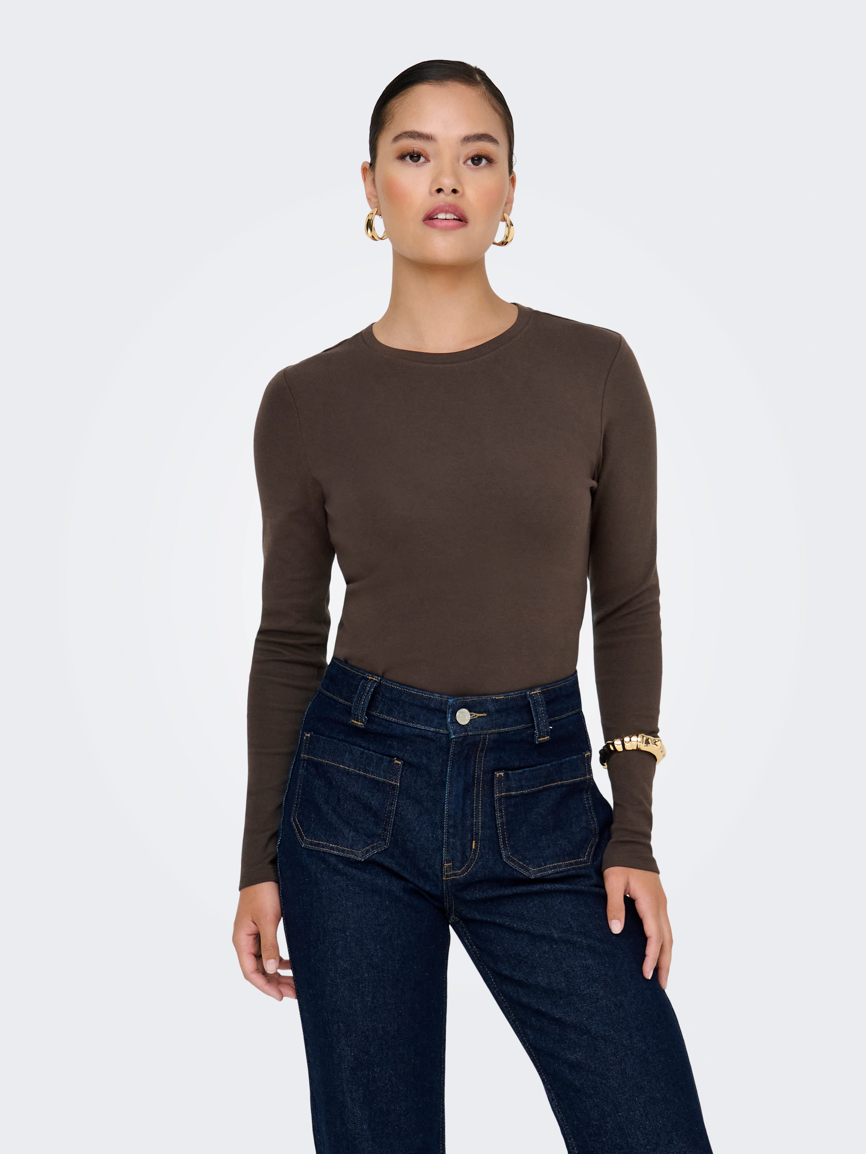 ONLY Langarmshirt "ONLRILEY O-NECK L/S TOP JRS" günstig online kaufen