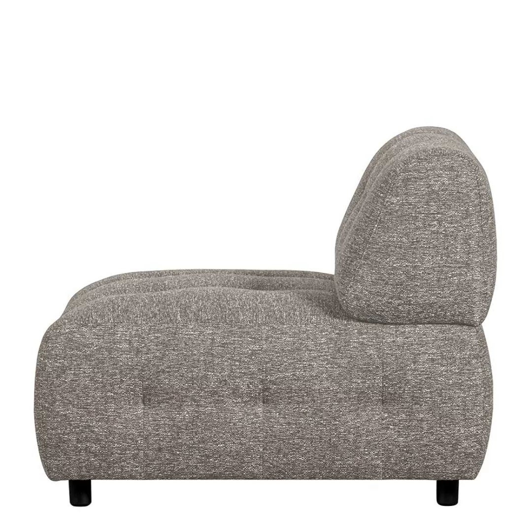 Einsitzer Couch in Graubraun grob meliert Modulsofa Element günstig online kaufen