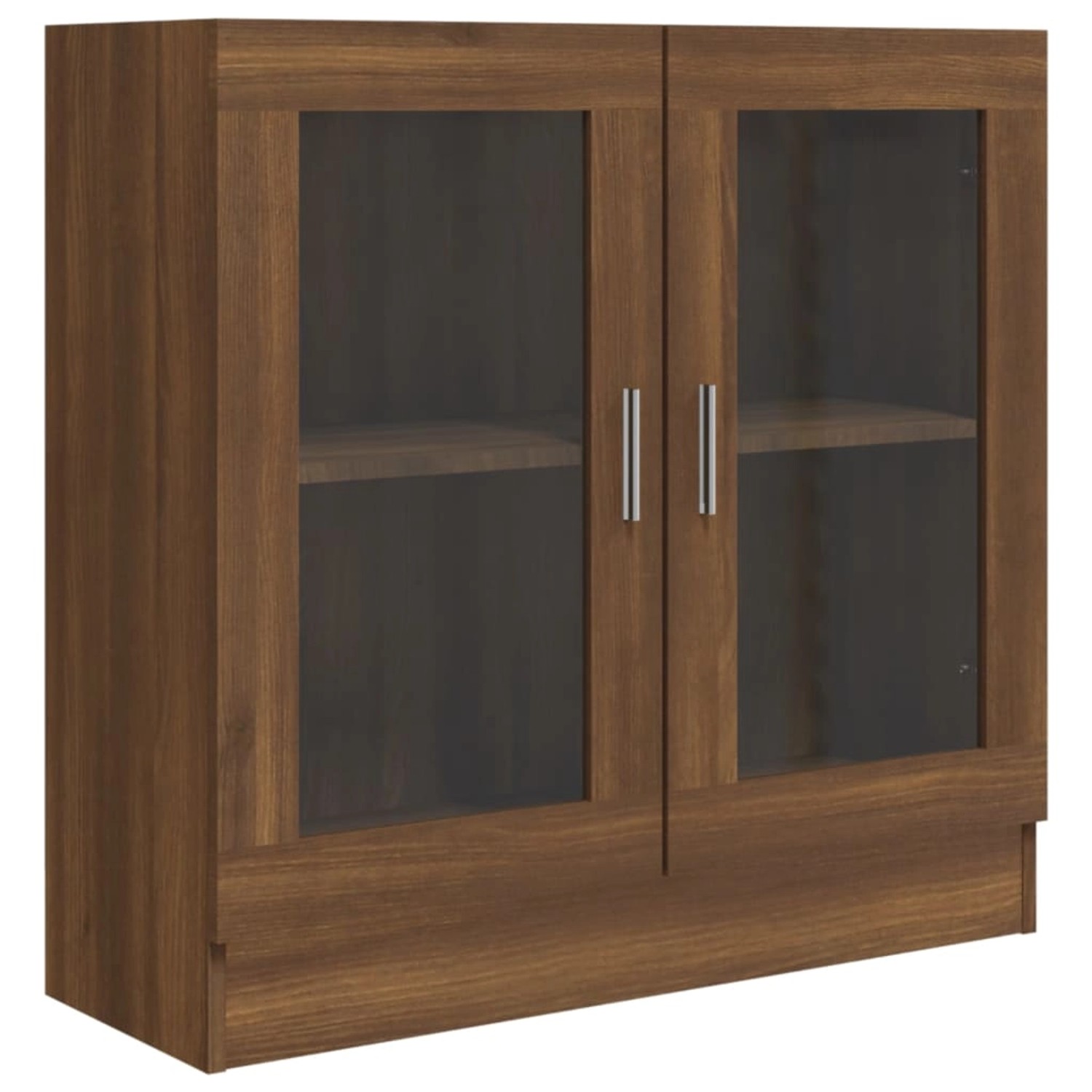 vidaXL Vitrinenschrank Braun Eichen-Optik 82,5x30,5x80cm Holzwerkstoff günstig online kaufen