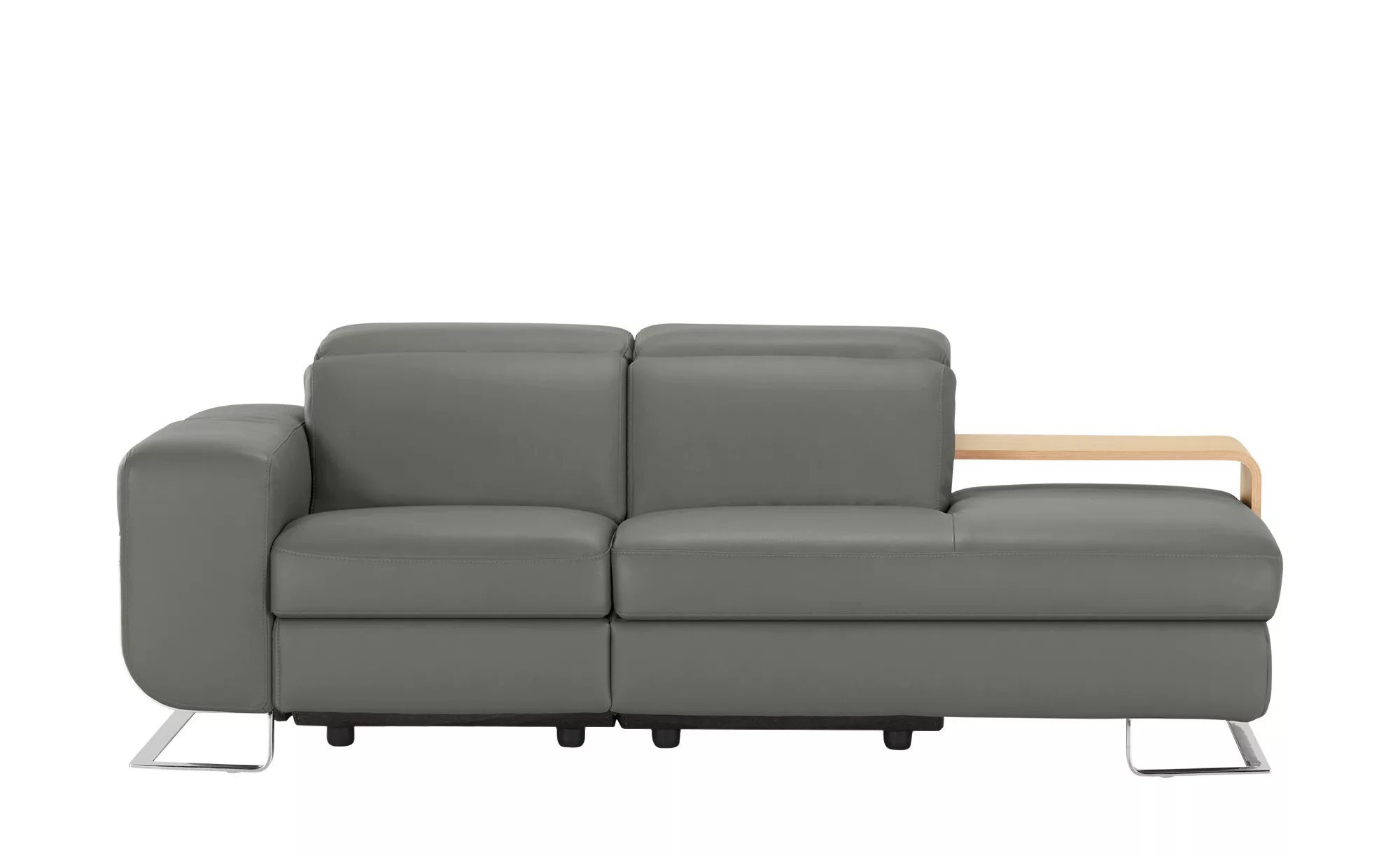 JOOP! Ledersofa  8151 - grau - 211 cm - 74 cm - 111 cm - Polstermöbel > Sof günstig online kaufen