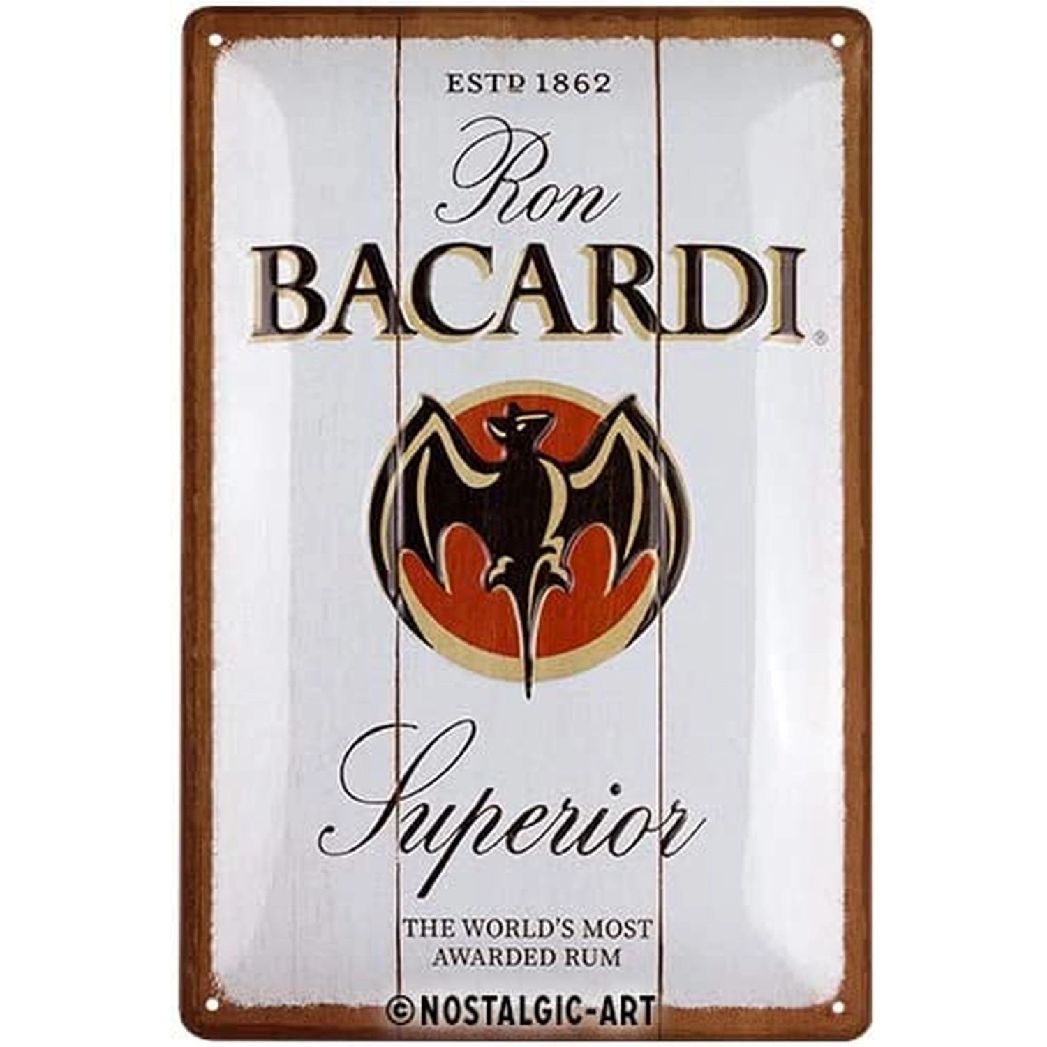 Nostalgic-Art Blechschild 20 x 30cm - Bacardi - Superior White Wood günstig online kaufen