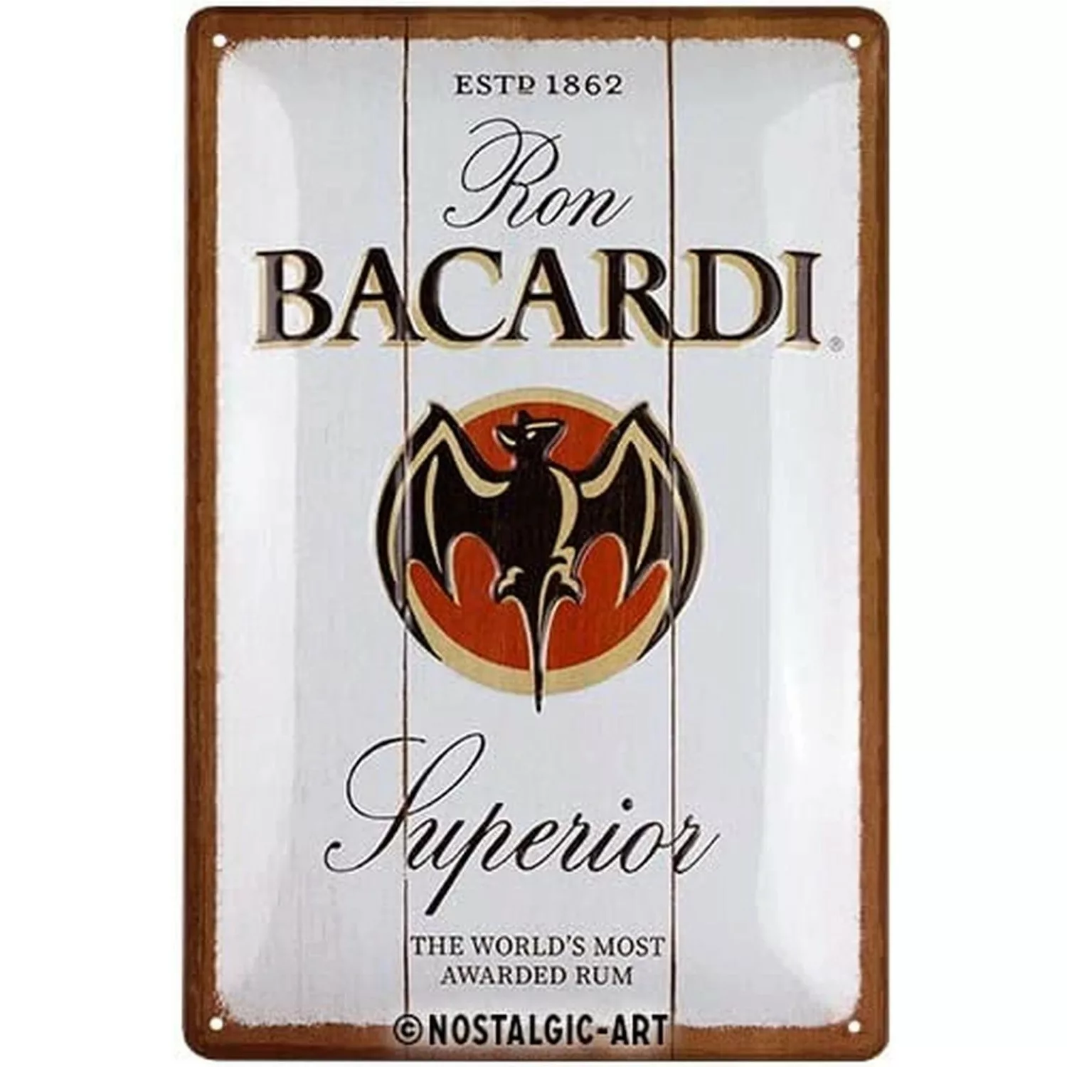 Nostalgic-Art Blechschild 20 x 30cm - Bacardi - Superior White Wood günstig online kaufen