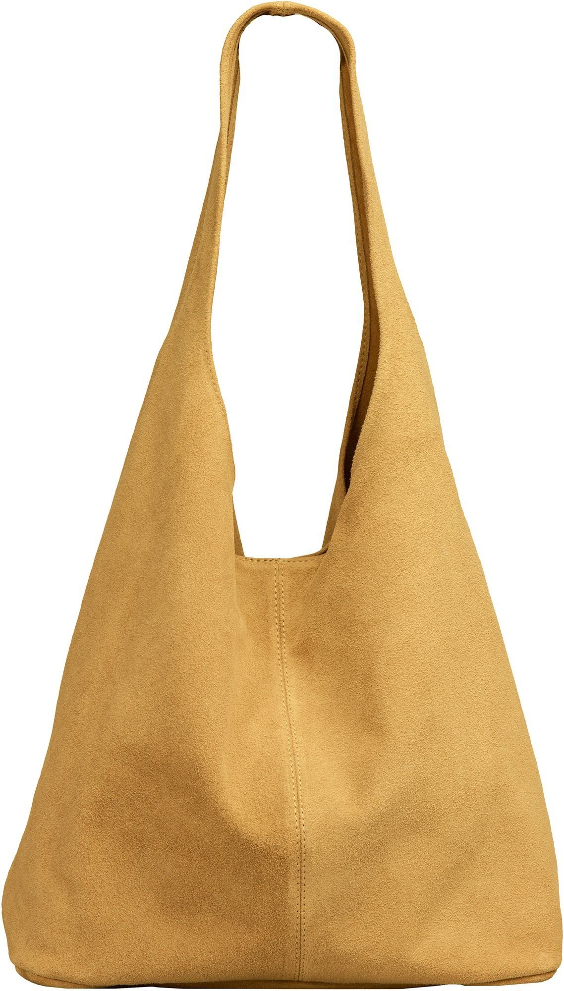 Caspar Schultertasche große Damen Wildleder Tasche günstig online kaufen