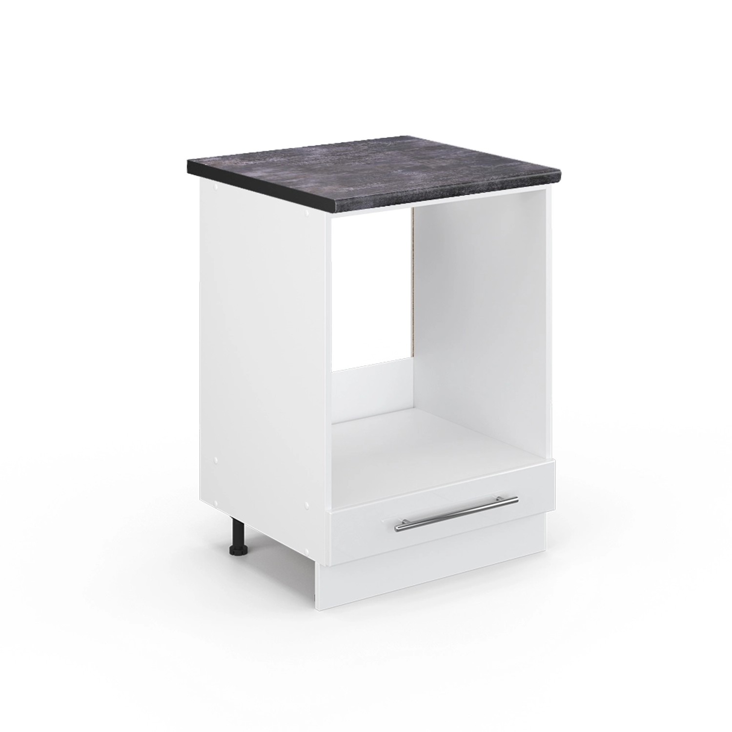 Vicco Herdumbauschrank Fame-Line Herdschrank Weiß Hochglanz/Weiß 60 cm AP E günstig online kaufen
