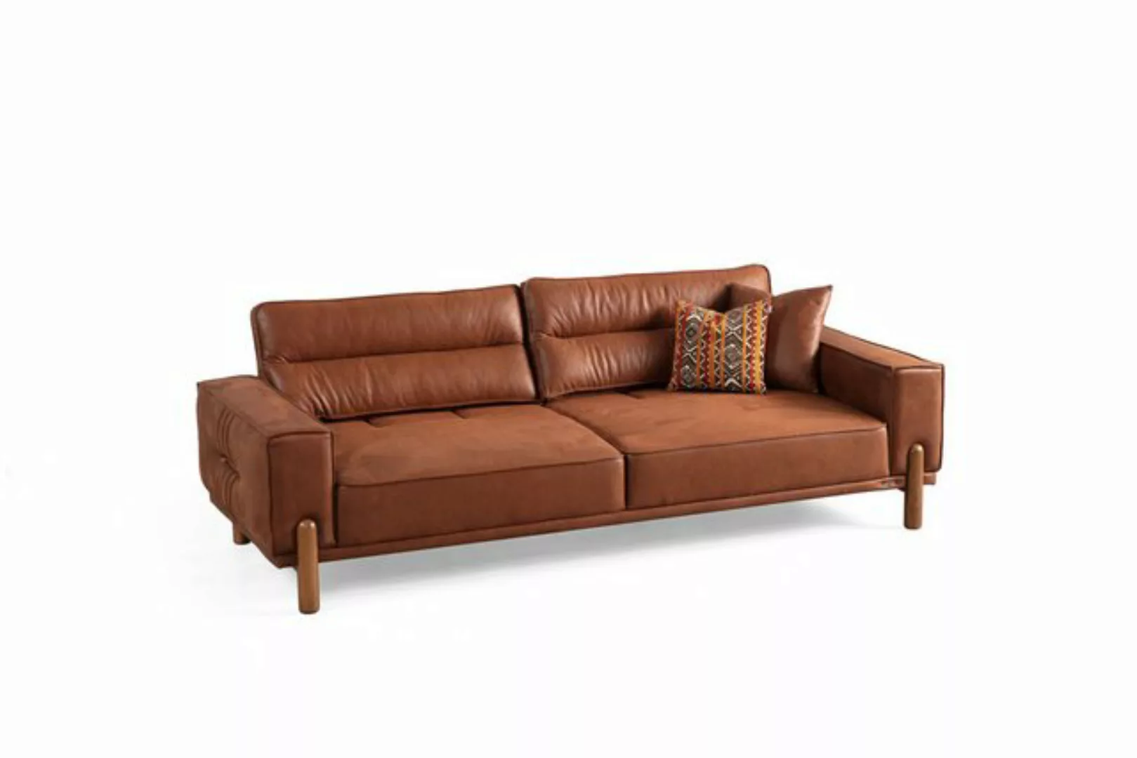 Villa Möbel Sofa Cognac, 1 Stk. 3-Sitzer, Hand Made Qualtiy, modernes Desig günstig online kaufen