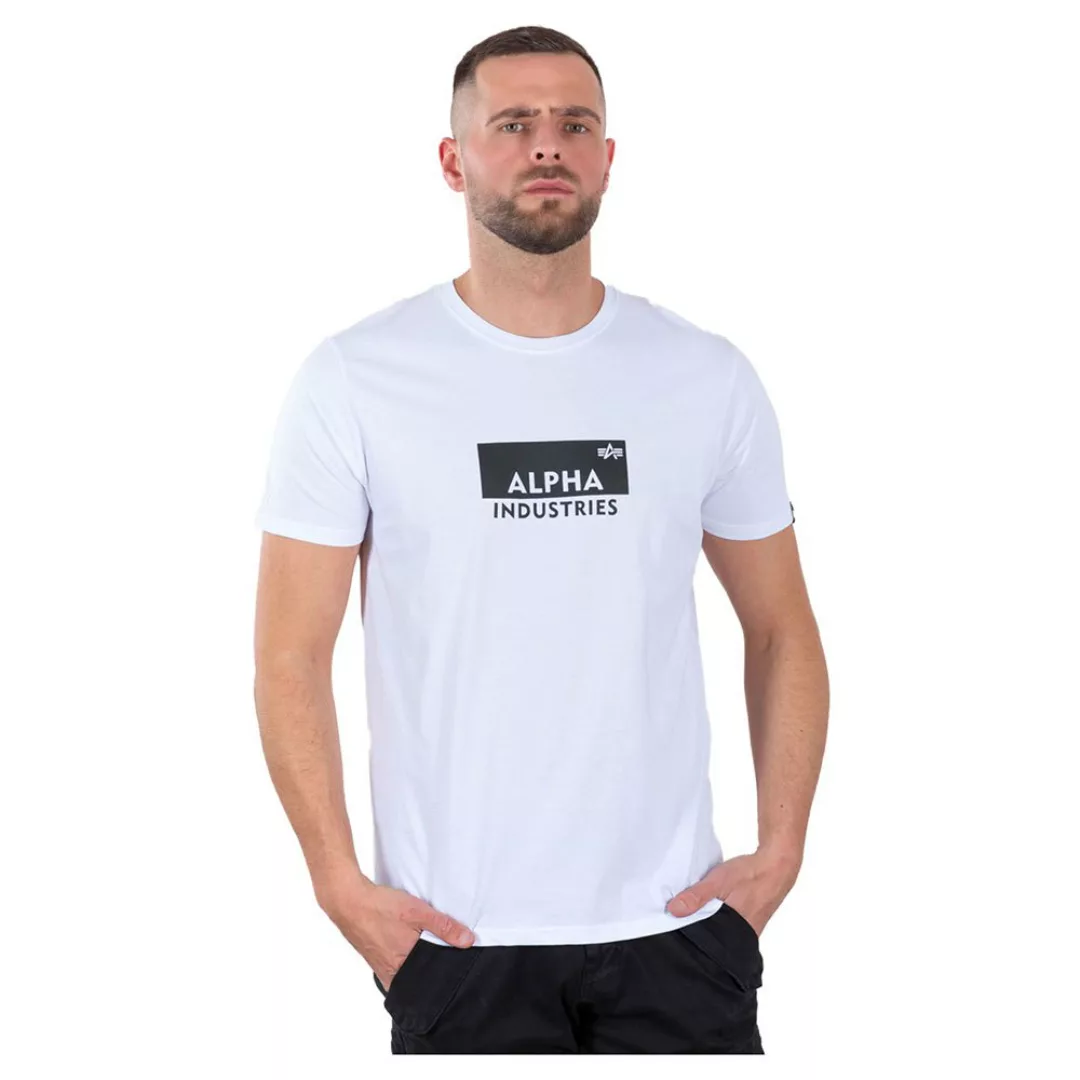 Alpha Industries Box Logo Kurzärmeliges T-shirt M White günstig online kaufen