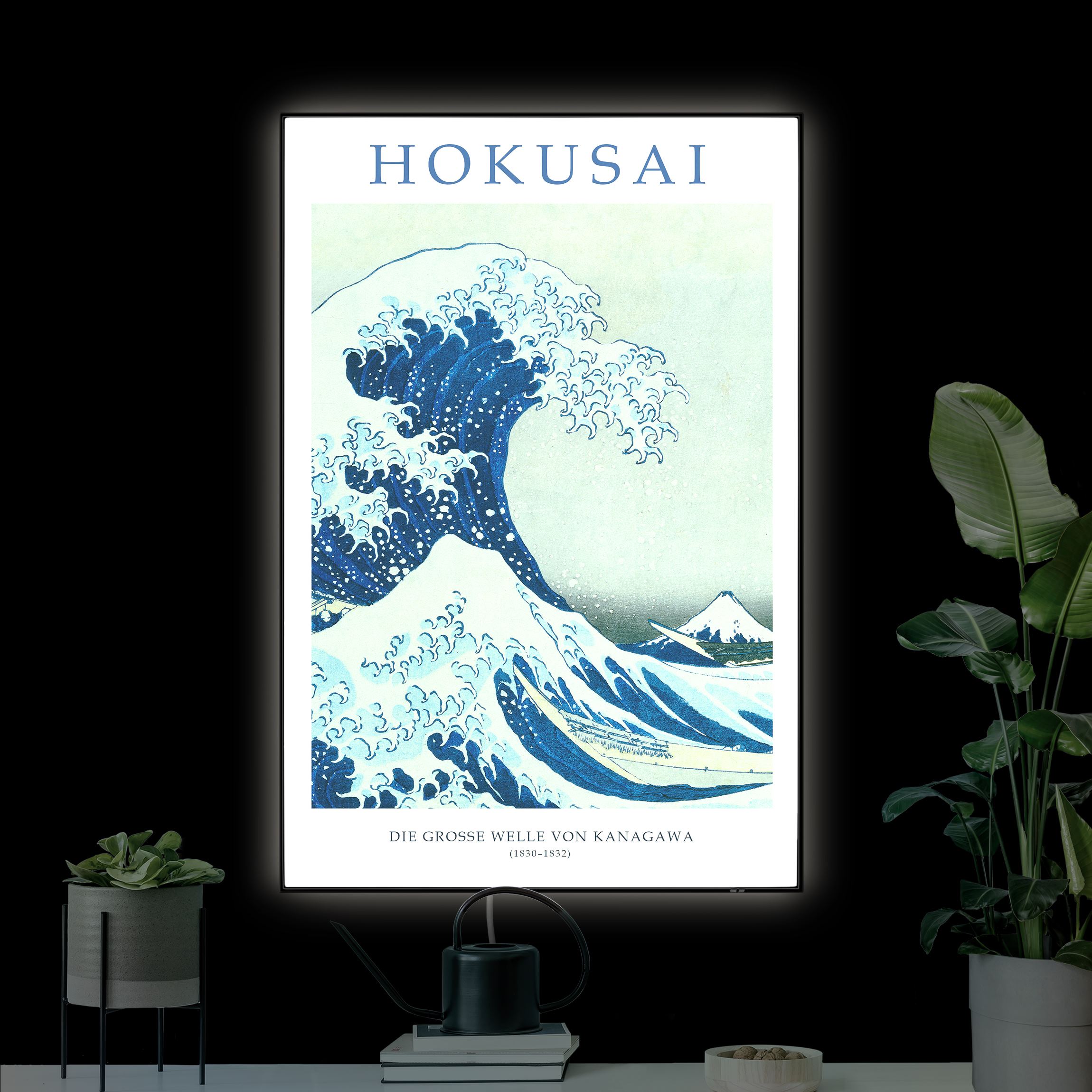 LED-Wechselbild Katsushika Hokusai - Die grosse Welle von Kanagawa - Museum günstig online kaufen