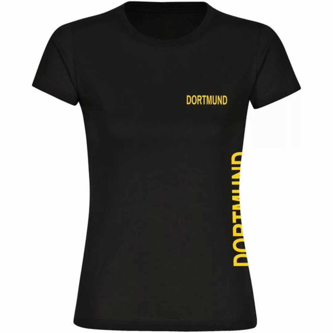 multifanshop T-Shirt Damen Dortmund - Brust & Seite - Frauen günstig online kaufen