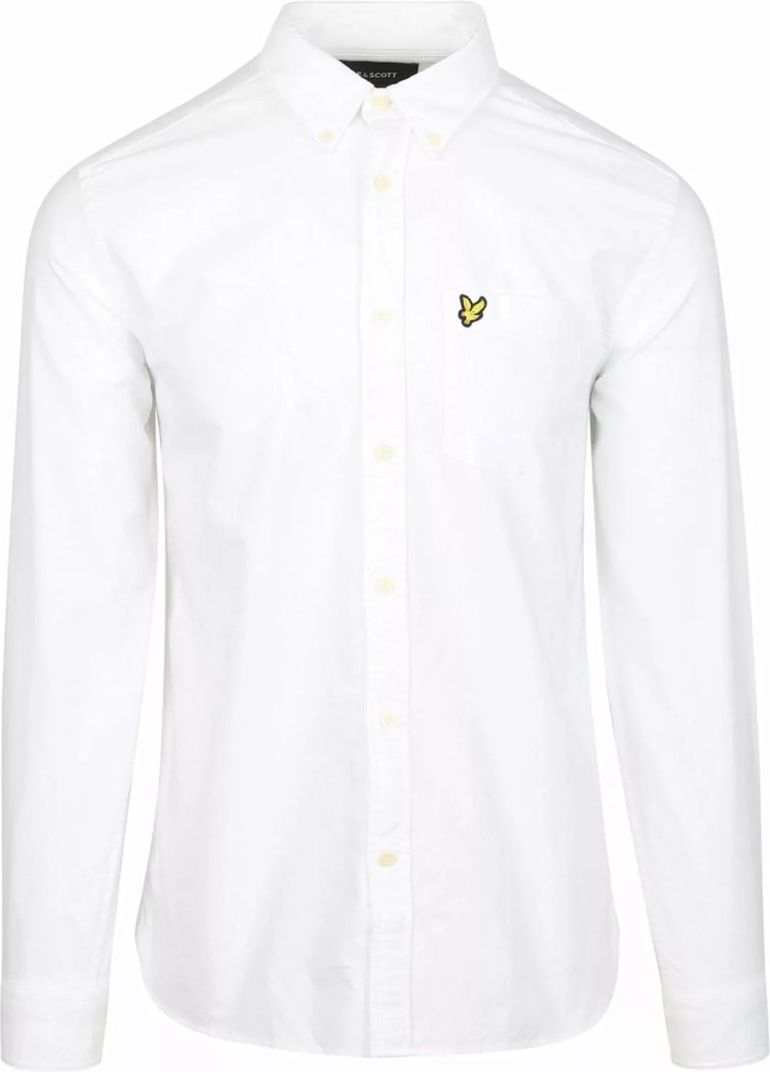 Lyle & Scott Shirt Plain Oxford White - Größe S günstig online kaufen