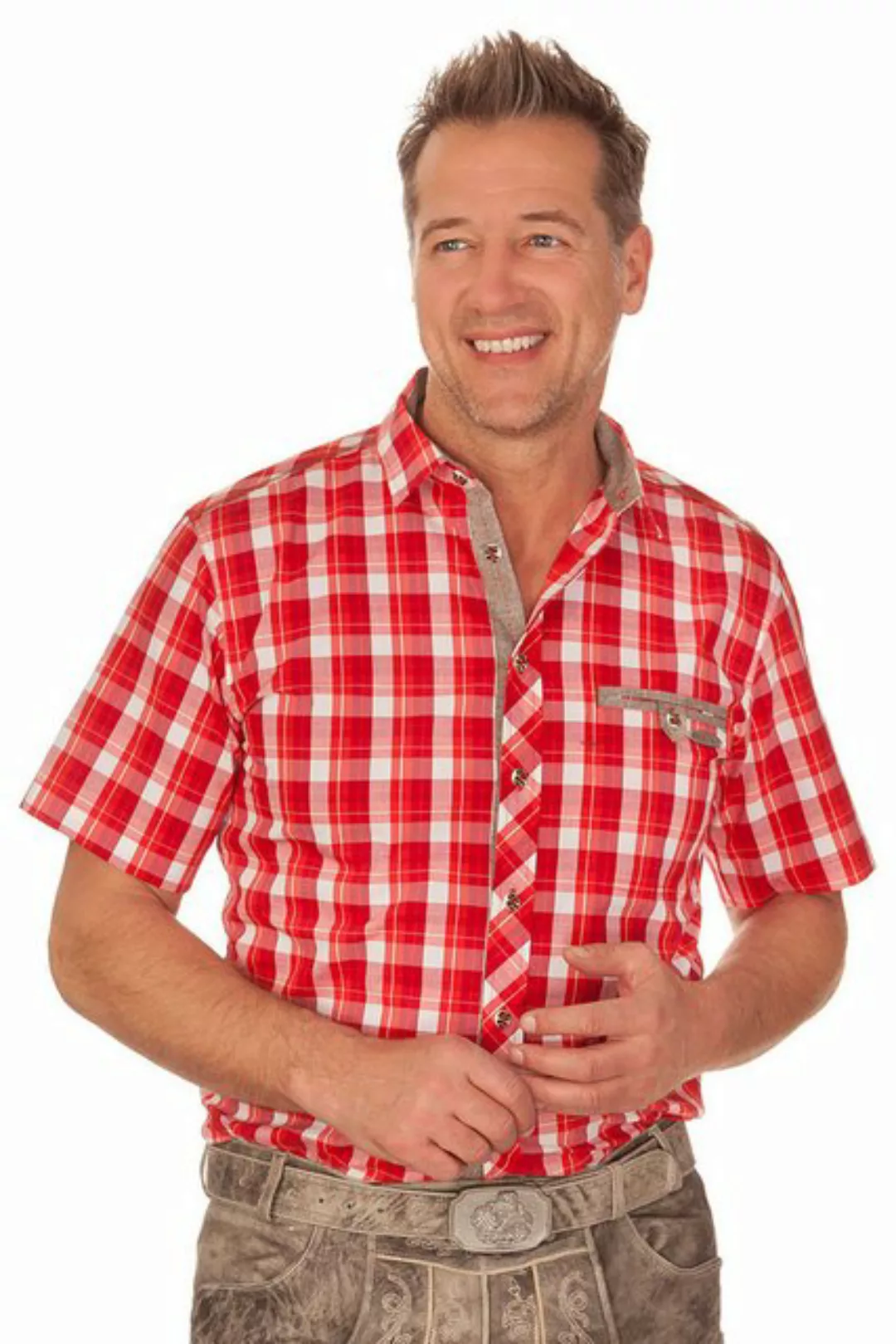 Spieth & Wensky Trachtenhemd Trachtenhemd - FREDDY - rot, türkis günstig online kaufen