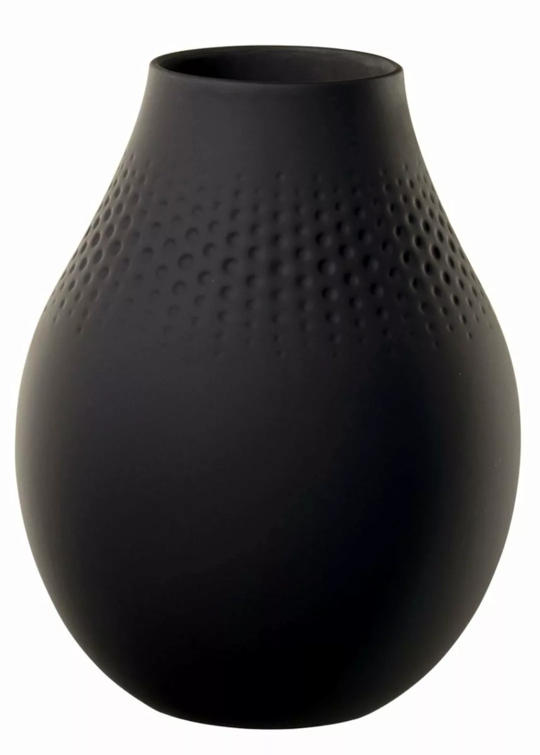 Villeroy & Boch Manufacture Manufacture Collier noir Vase No.2 Perle hoch ( günstig online kaufen
