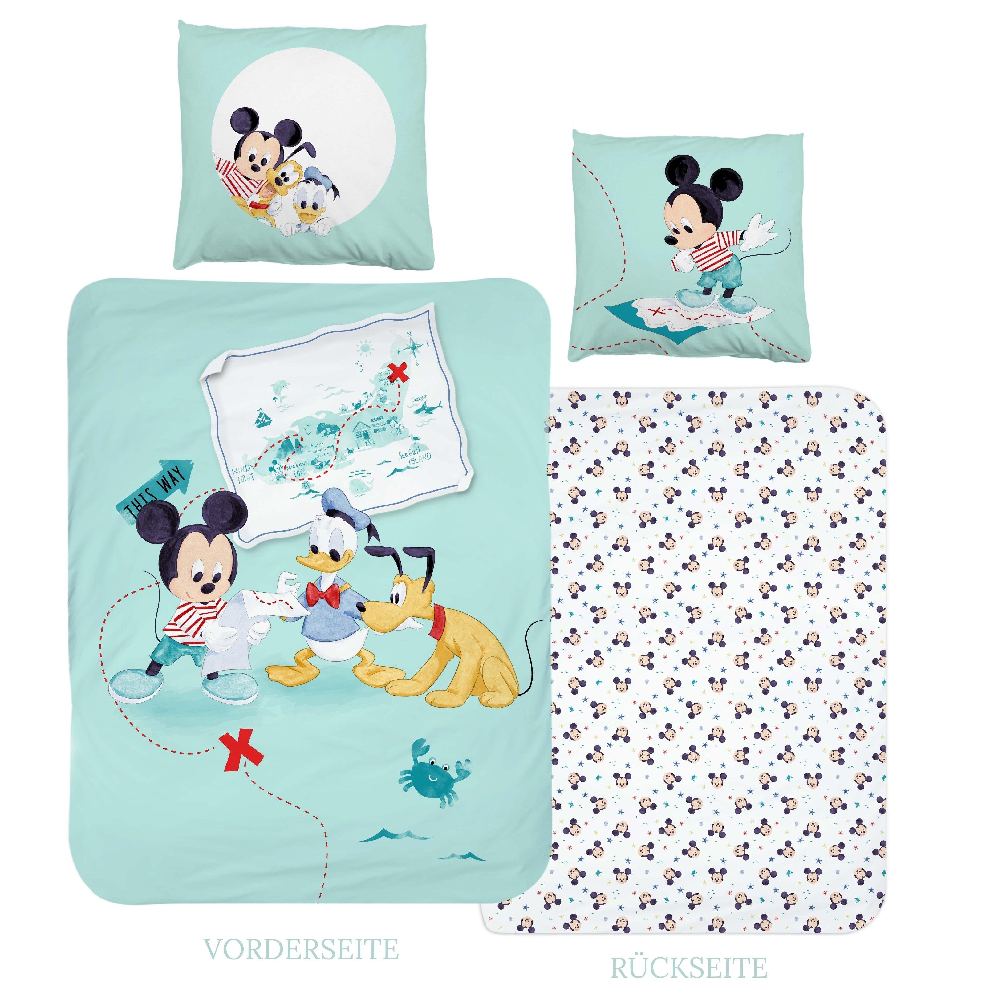 MTOnlinehandel Kinderbettwäsche Mickey Mouse 135x200 + günstig online kaufen