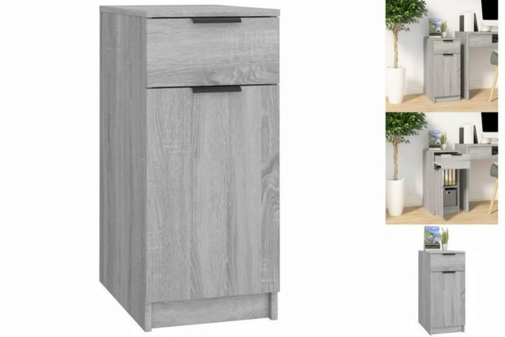 vidaXL Aktenschrank Schreibtischschrank Grau Sonoma 33,5x50x75 cm Spanplatt günstig online kaufen