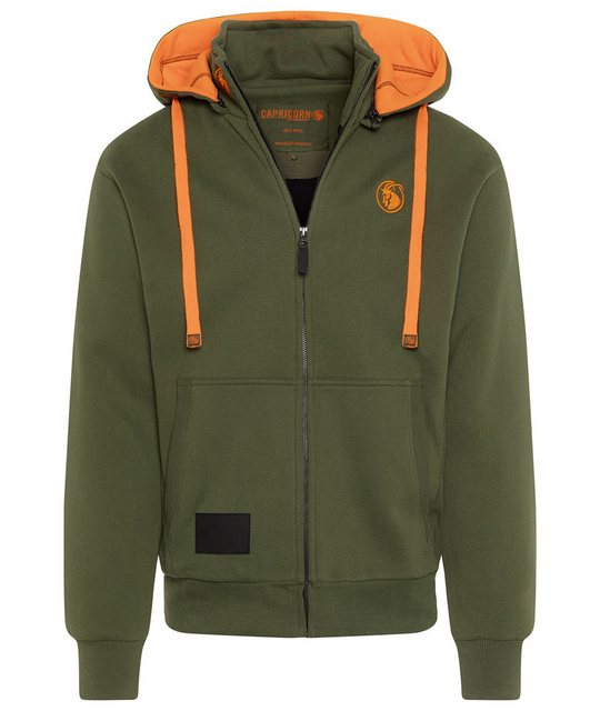 Capricorn Rockwear Kapuzenfleecejacke Kapuzenjacke olivgrün / orange mit ab günstig online kaufen