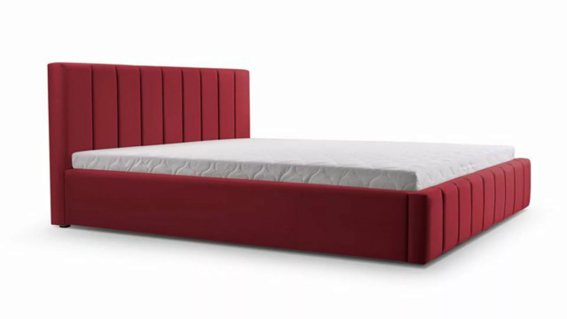 MOEBLO Polsterbett Bett 01 (Doppelbett mit Kopfstütze, Rahmenbettgestell, m günstig online kaufen