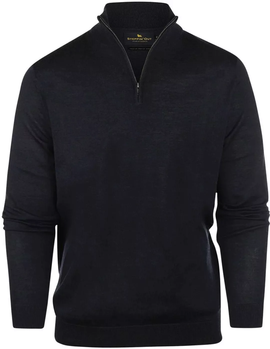 Steppin' Out Half Zip Pullover Merinowolle Navy - Größe S günstig online kaufen