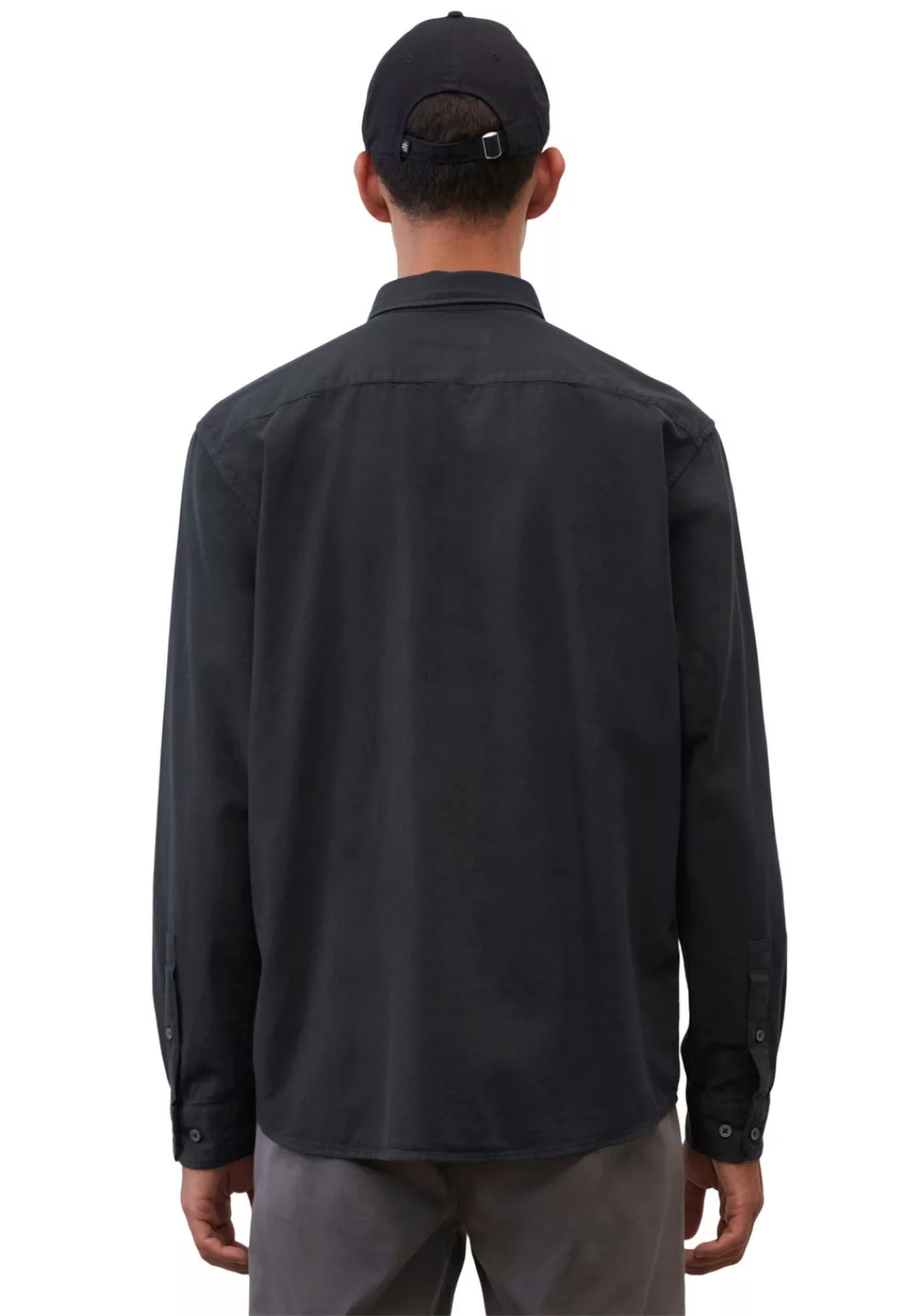 Marc O'Polo Langarmhemd marineblau (1-tlg) günstig online kaufen