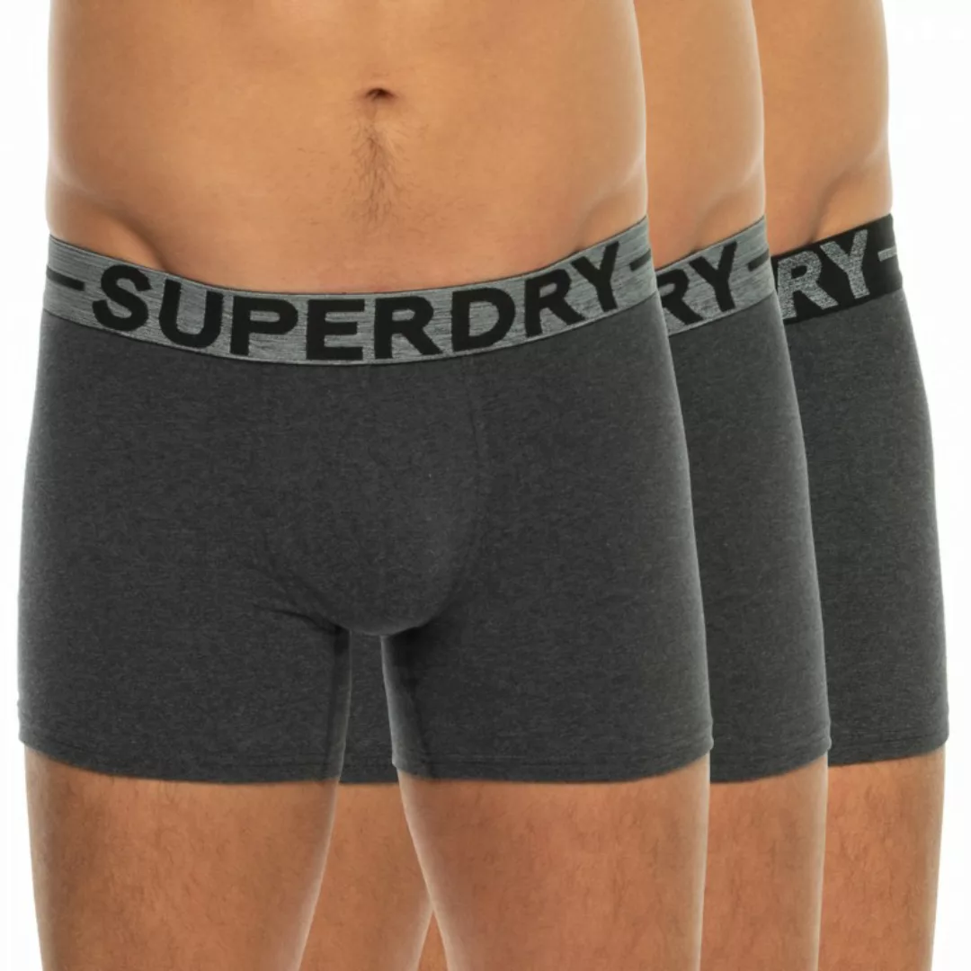 Superdry 3-er Set Boxer Briefs Schwarz & Grau günstig online kaufen